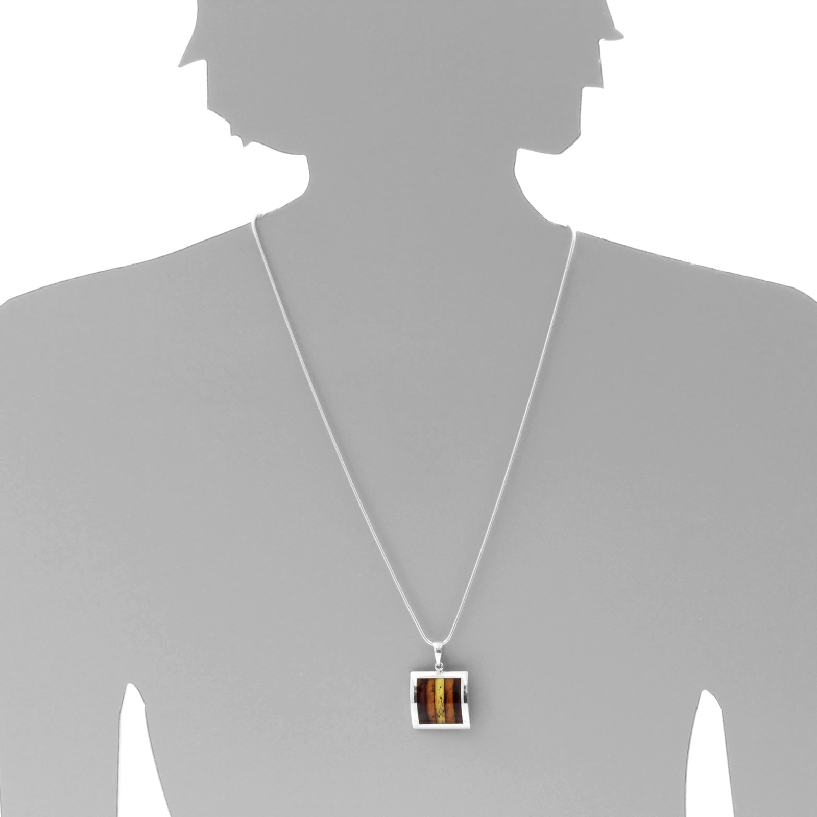 OSTSEE-SCHMUCK Kette mit Anhänger »- Aike - Silber 925/000 - Bernstein«