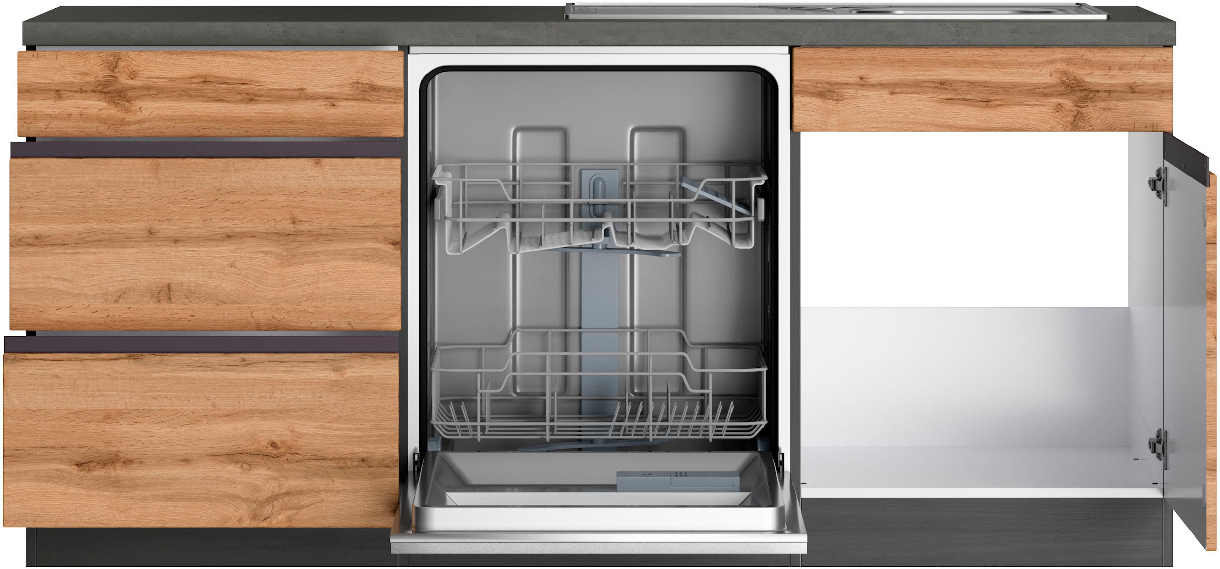 KOCHSTATION Winkelküche »KS-Riesa« Stellbreite 240x180 cm, wahlweise mit oder ohne E-Geräte