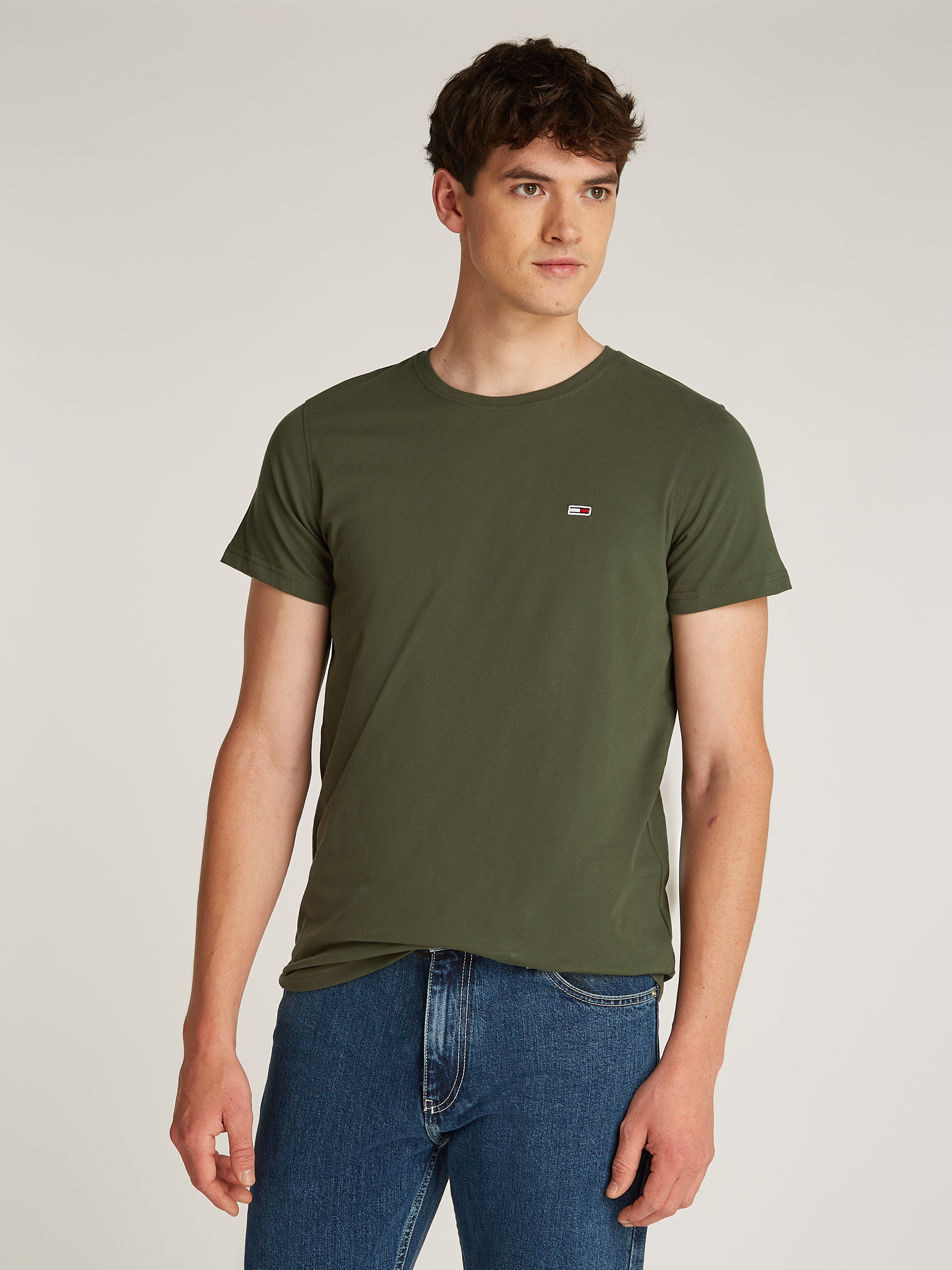 Tommy Jeans Plus T-Shirt »TJM XSLIM 2PACK JERSEY TEE EXT«, (Packung, 2 tlg.), Markenstickerei