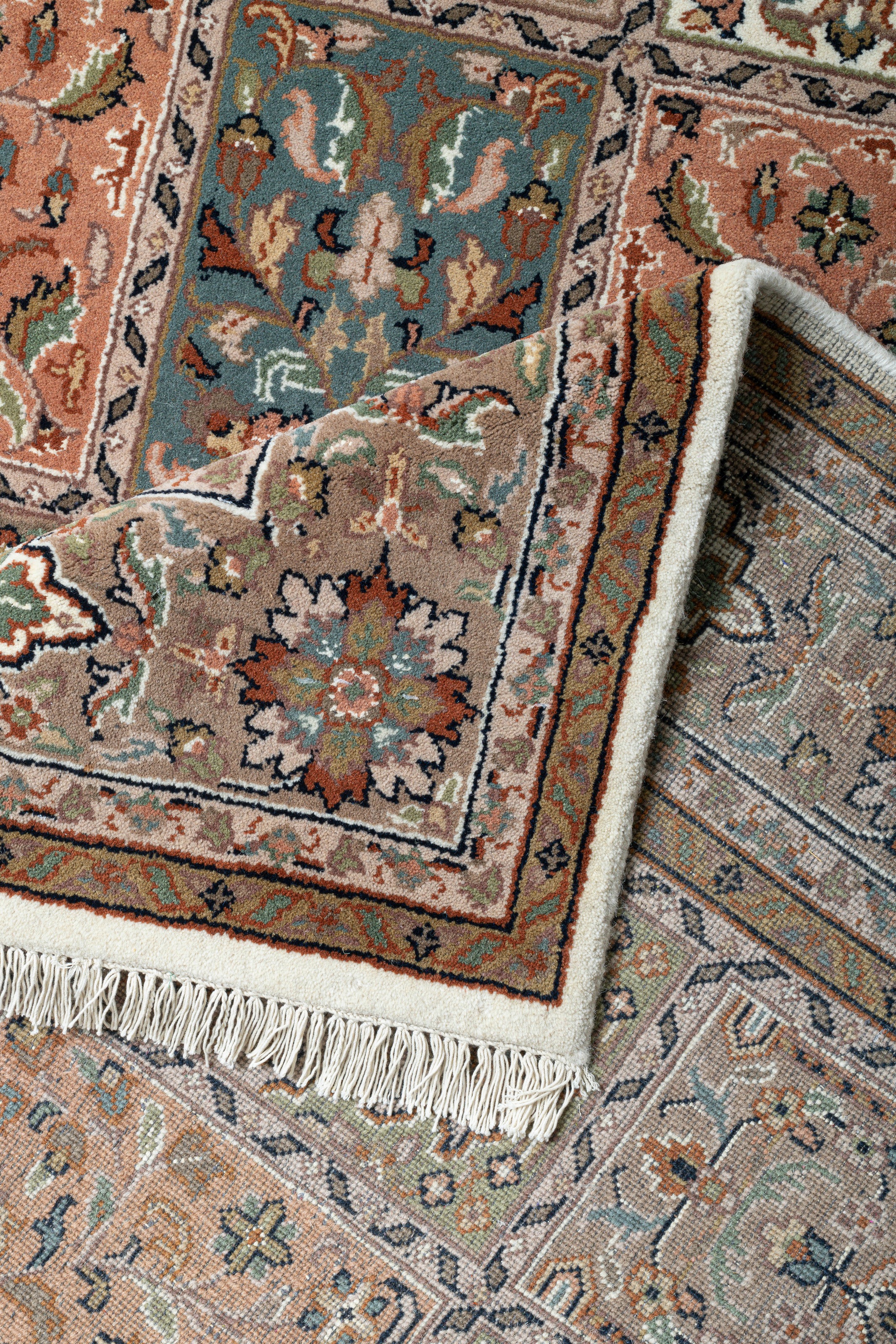 my home Orientteppich »BB Oriantal 1«, rechteckig, 12 mm Höhe, reine Wolle, handgeknüpft, orientalisches Design, mit Fransen