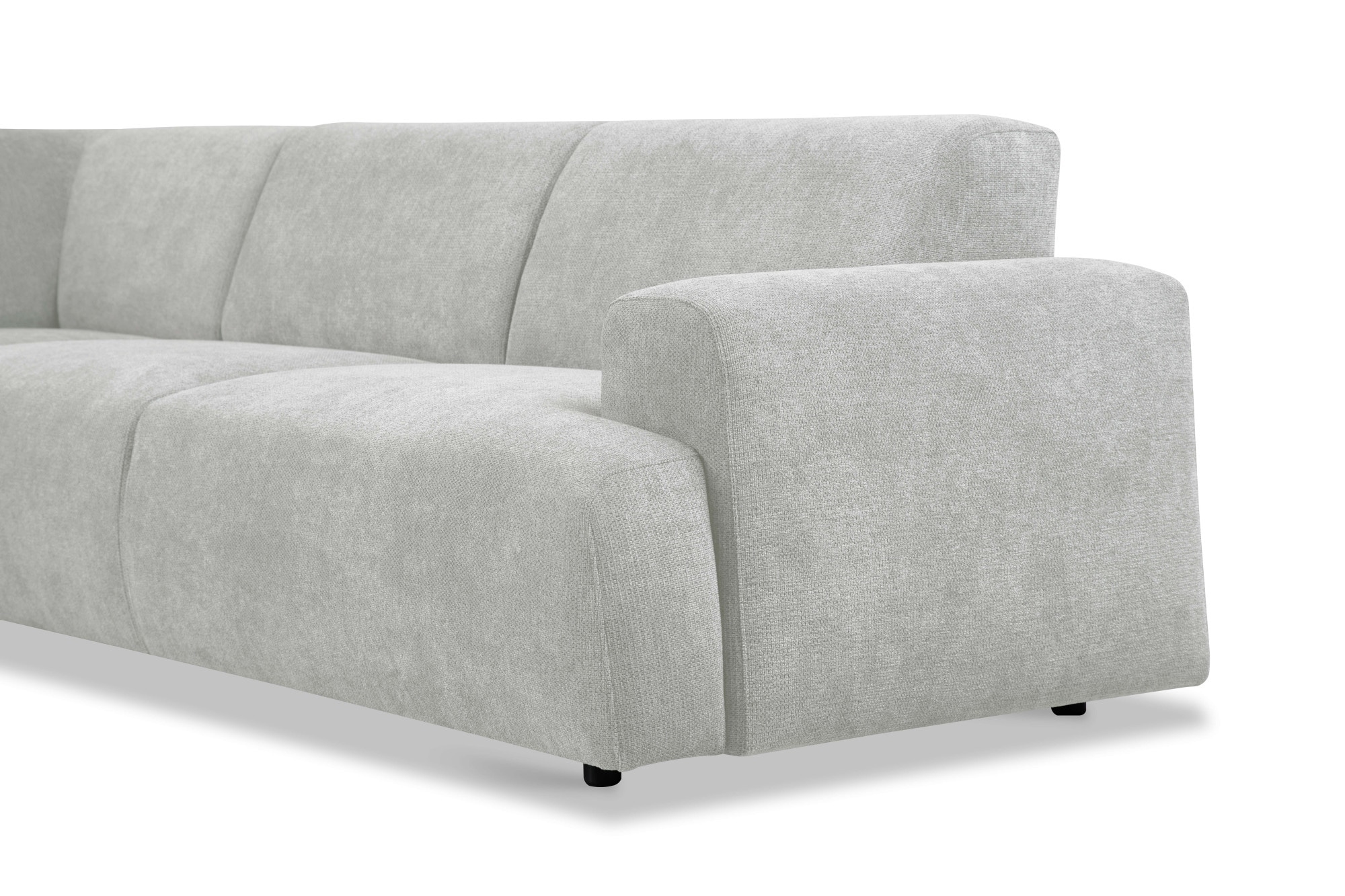 andas Ecksofa »Linkka, Breite 282 cm« L-Form, in einem weichen Chenille-Stoff, mit Wellenunterfederung