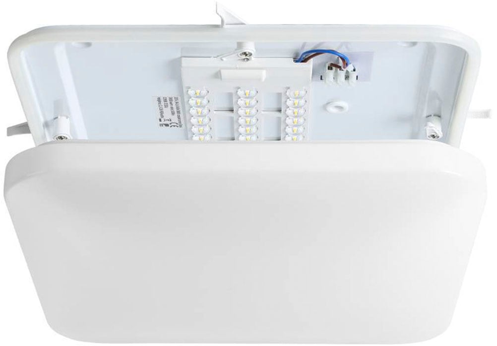 EGLO LED Deckenleuchte »FRANIA Deckenlampe, weiß, geringe Aufbauhöhe, 1x14,6 Watt, Büro, IP44«, 1 flammig, Leuchtmittel LED-Board | LED fest integriert, Wohzimmer, Küche, Esszimmer, Flur, modern, 1600 Lumen, 30x30x7cm