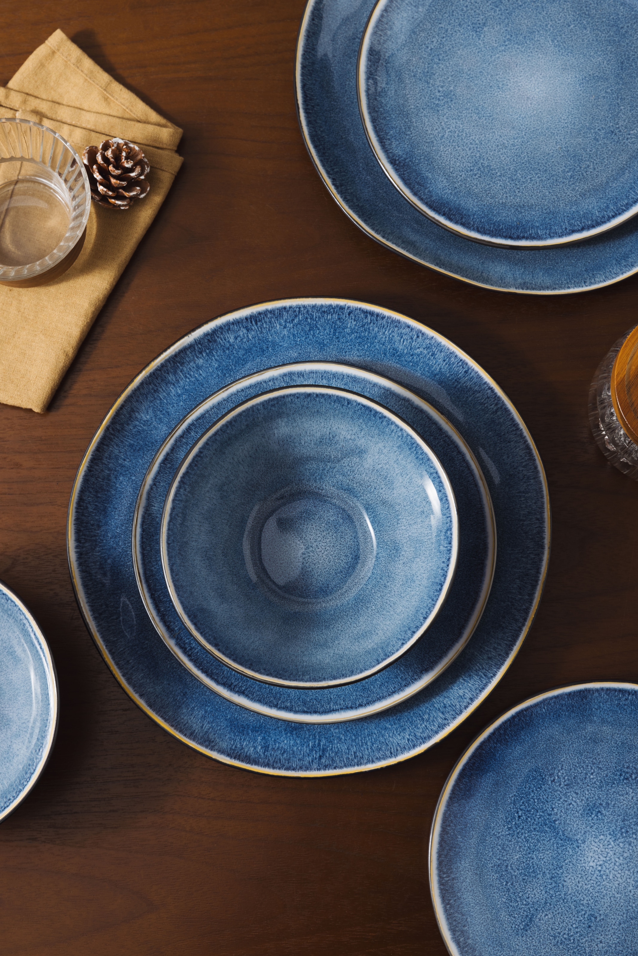 OTTO home Tafelservice »Teller Set, Service Allden« Teller Set, jedes Stück ein Unikat, 12 Teile, für 4 Personen