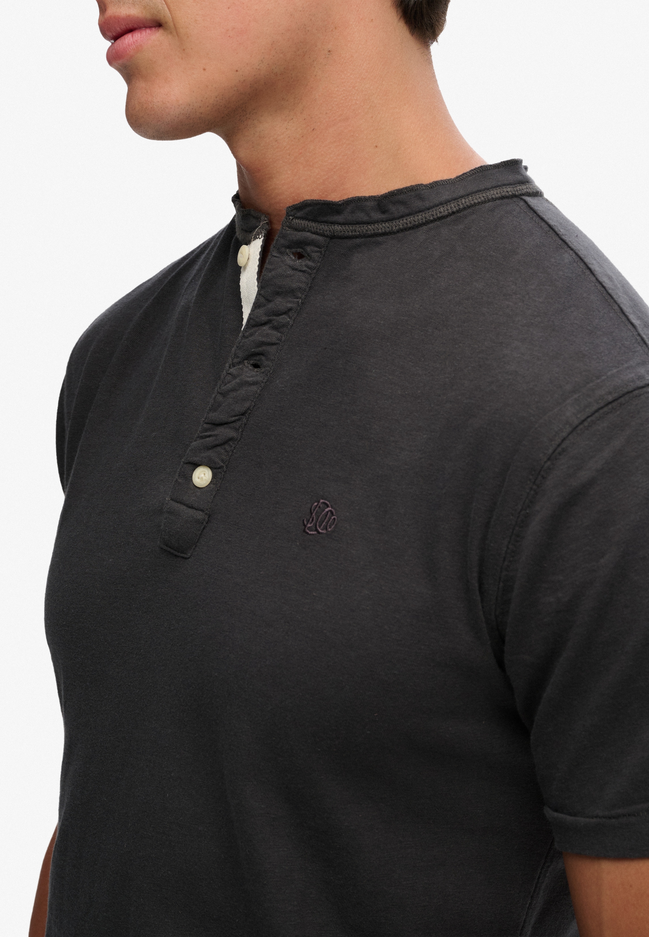 Superdry T-Shirt »CLASSIC COTTON LIN SS GRANDAD«