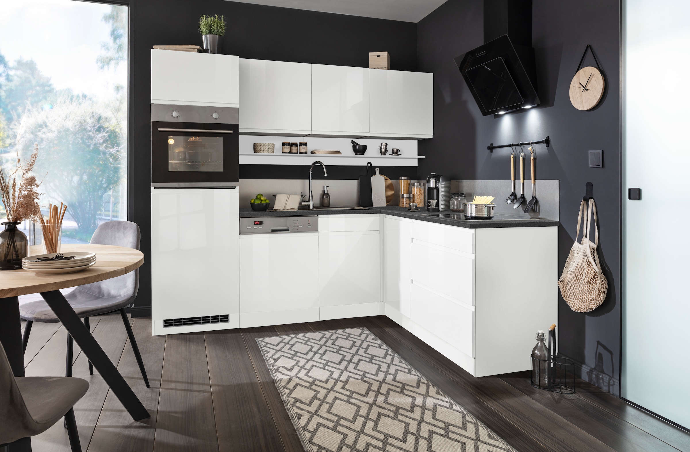 KOCHSTATION Winkelküche »KS-Virginia«, Stellbreite 230/190 cm, wahlweise mit Induktion