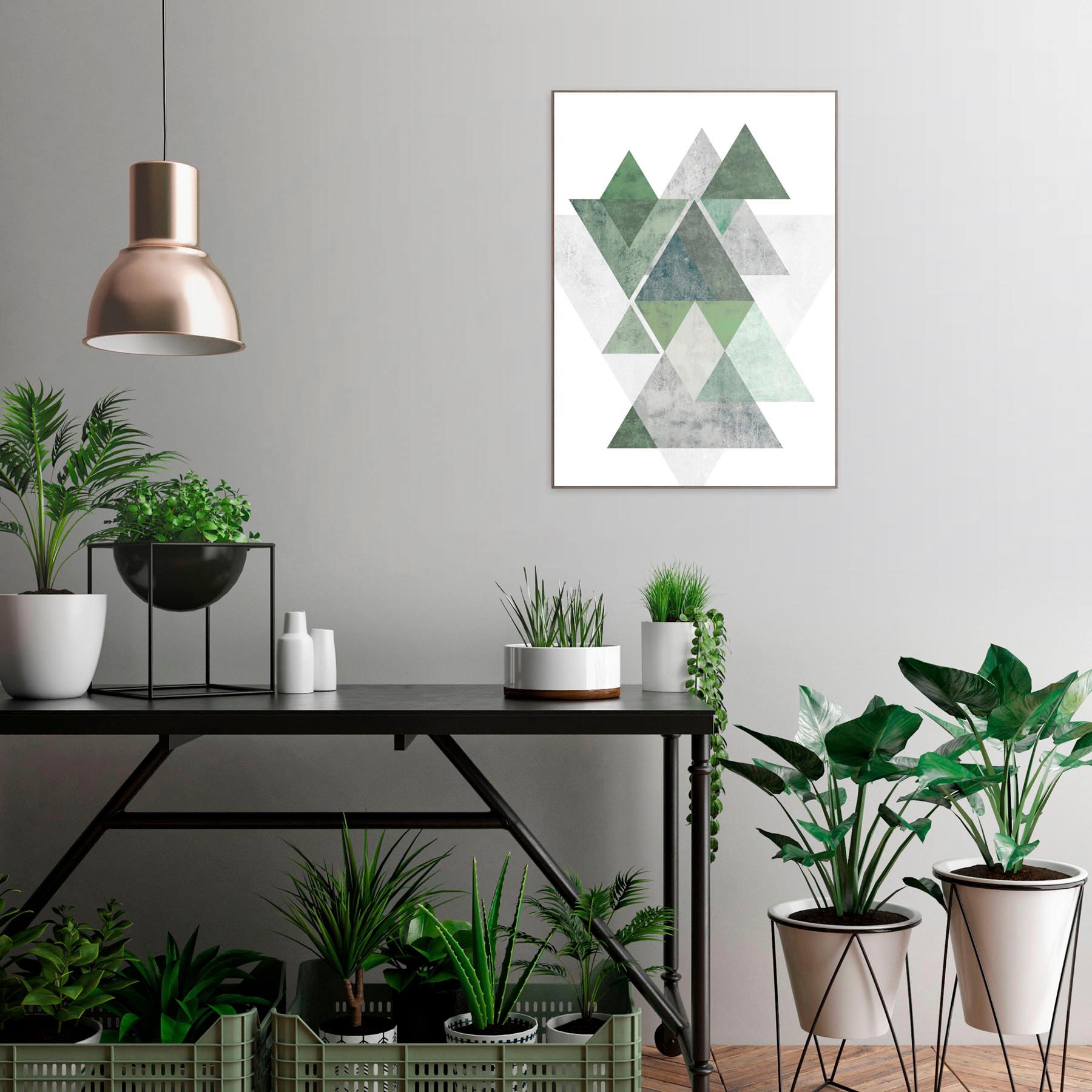 Reinders! Wandbild »Slim Frame Wood 50x70 Geometric Patterns«
