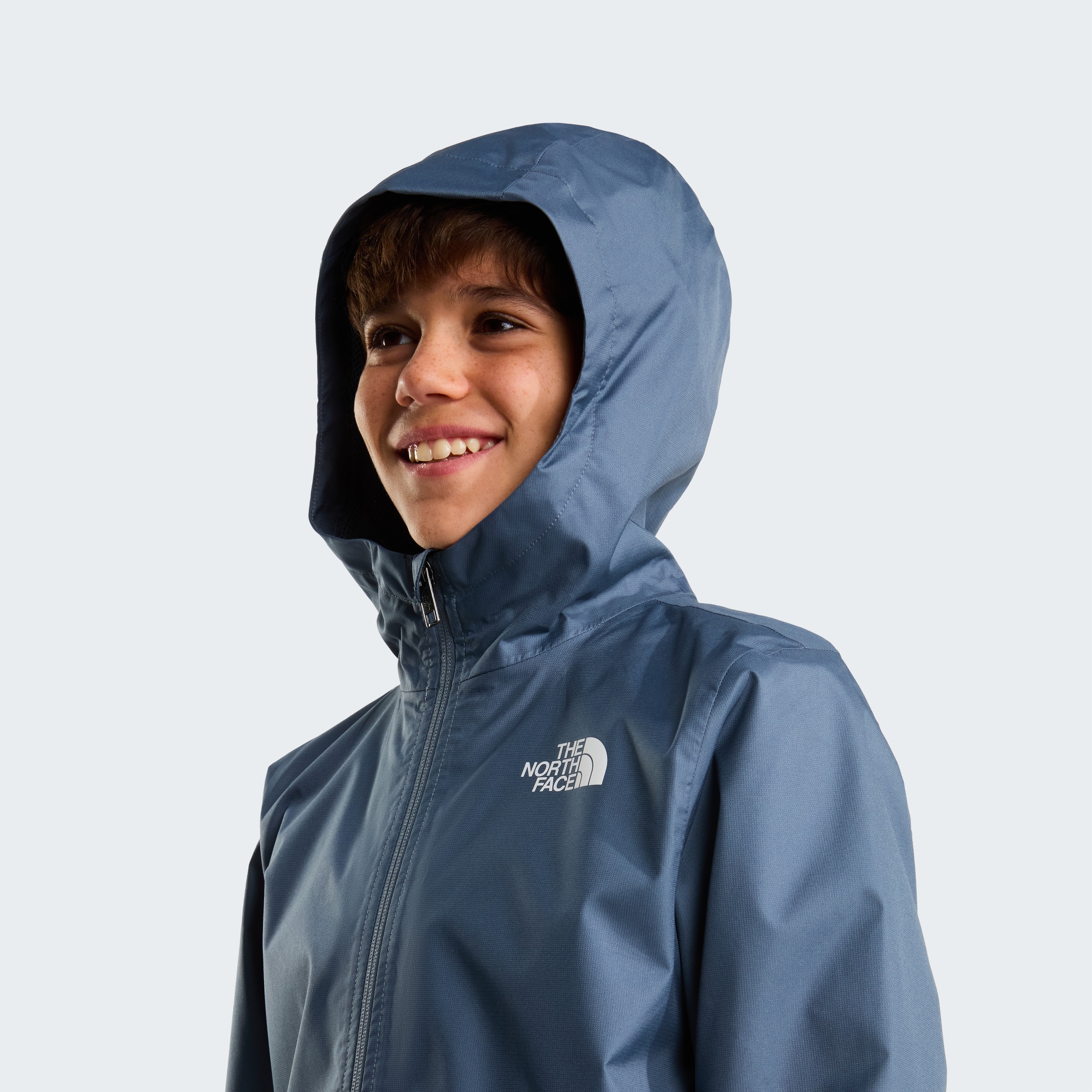 The North Face Regenjacke »TEEN ZIPLINE RAIN JACKET« für Jugendliche, mit fester Kapuze, mit RV-Garage