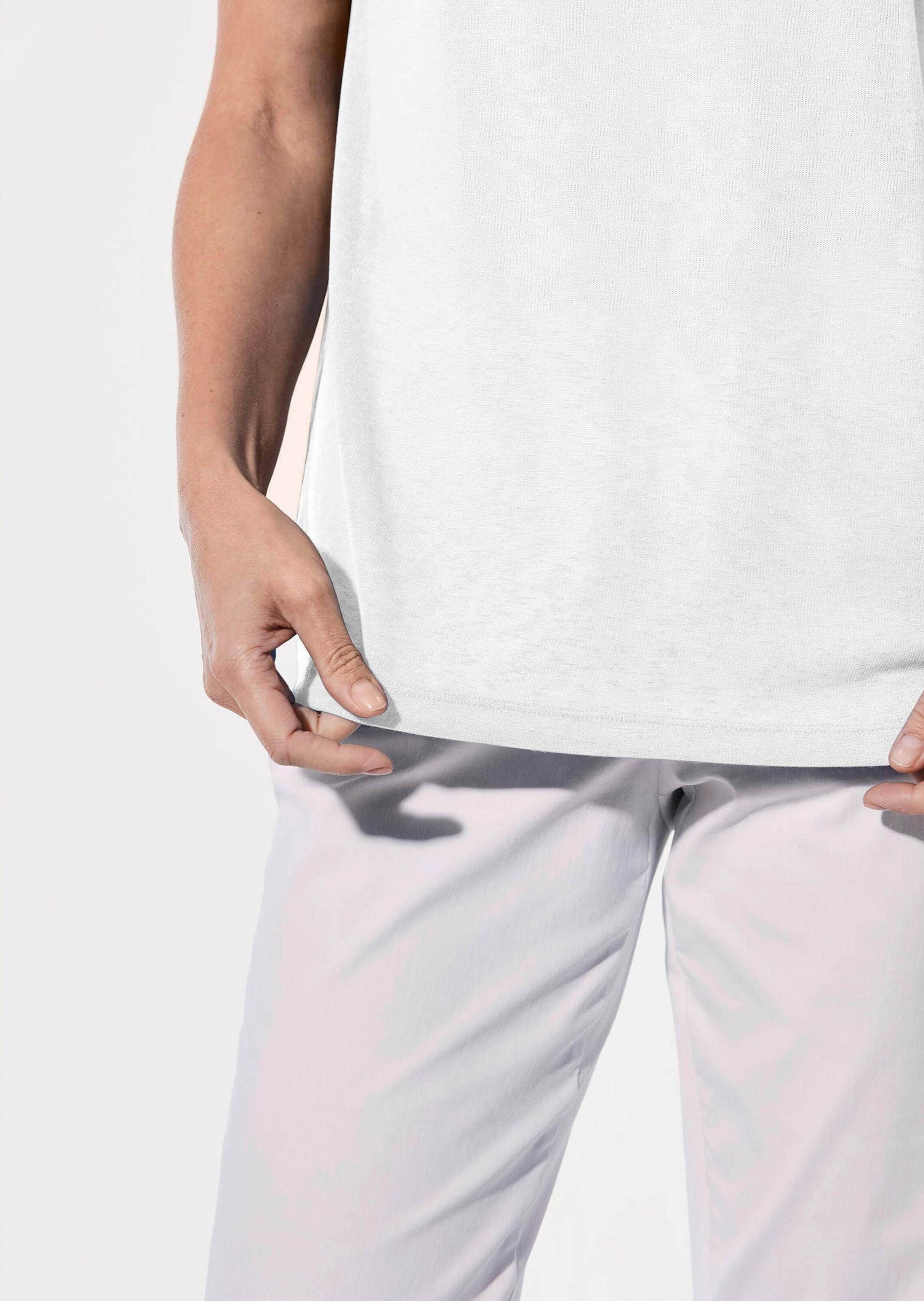 GOLDNER Kurzarmshirt »Shirt in Leinenoptik«