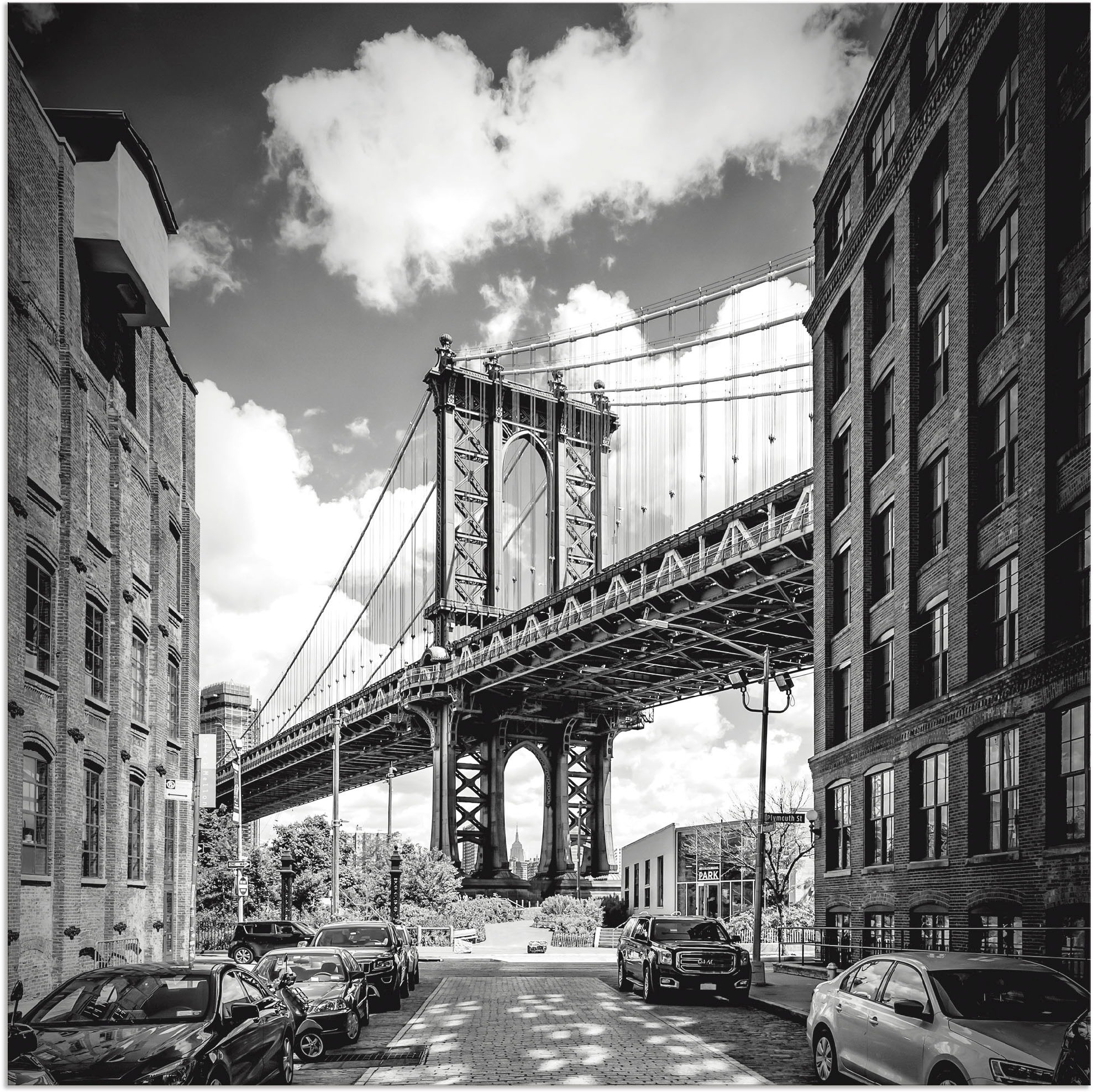 Artland Wandbild »New York City Manhattan Bridge«, Amerika, (1 St.), in vielen Größen & Produktarten - Alubild / Outdoorbild für den Außenbereich, Leinwandbild, Poster, Wandaufkleber / Wandtattoo auch für Badezimmer geeignet