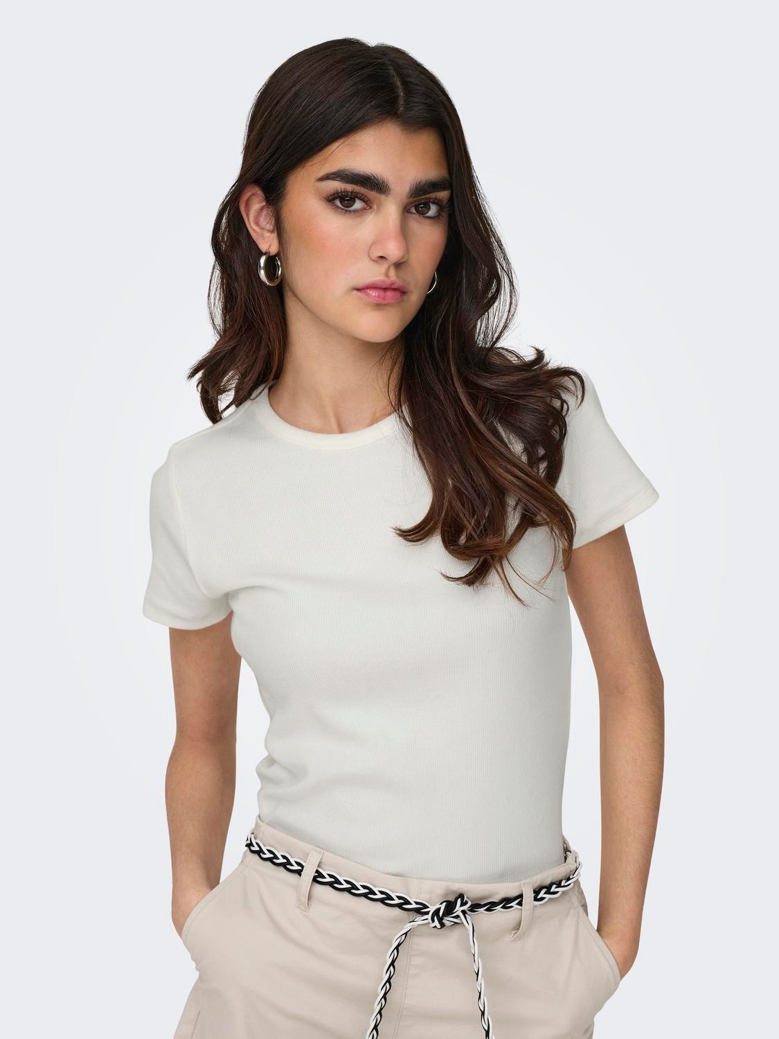 JDY Rundhalsshirt »JDYSOLAR S/S O NECK TOP JRS NOOS«