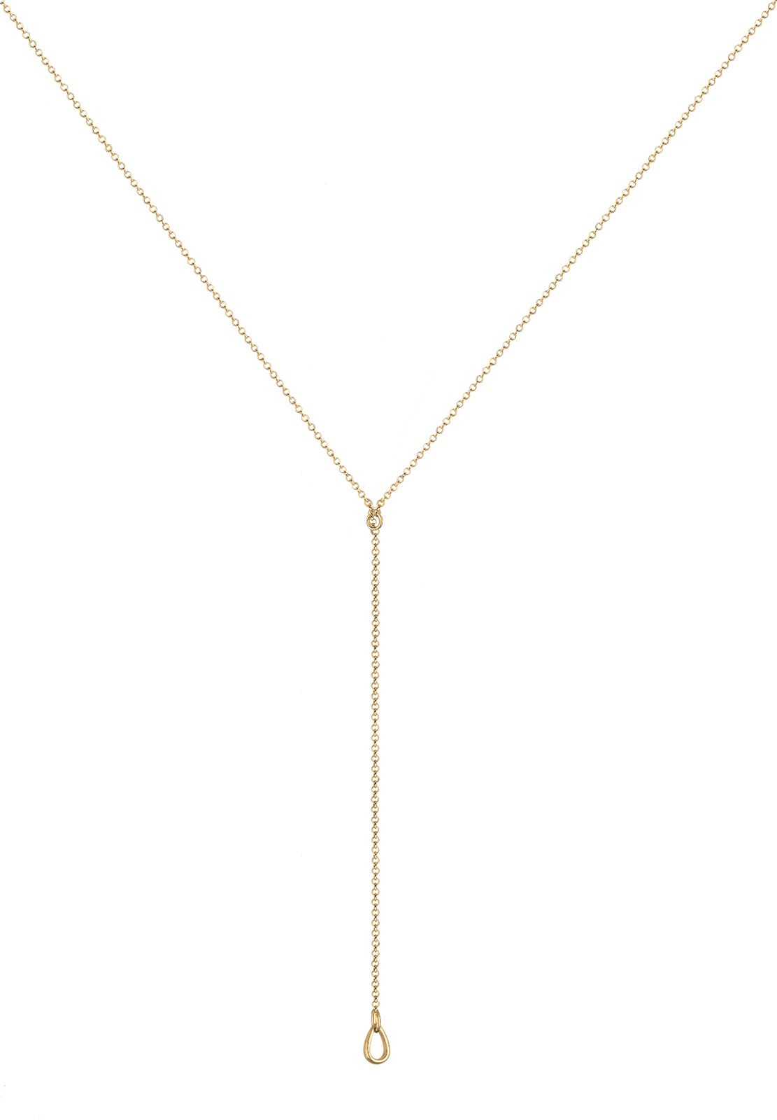 Elli Y-Kette »Halskette Y-Kette mit Perlen Tropfen 925 Sterling Silber vergoldet«