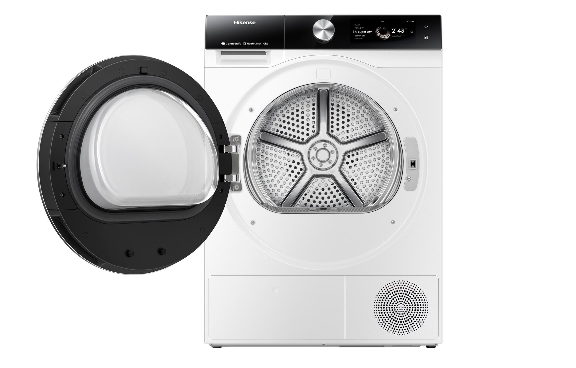 Hisense Wärmepumpentrockner »DH7S107BW«, 10 kg, Dynamisches TFT-Touch-Display