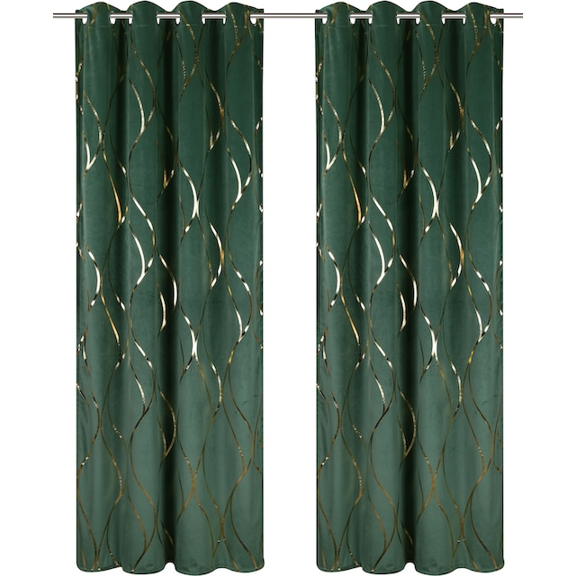 Leonique Vorhang »Mika«, (1 St.), blickdicht, bedruckt, verschiedene  Größen, Samt bestellen bei OTTO