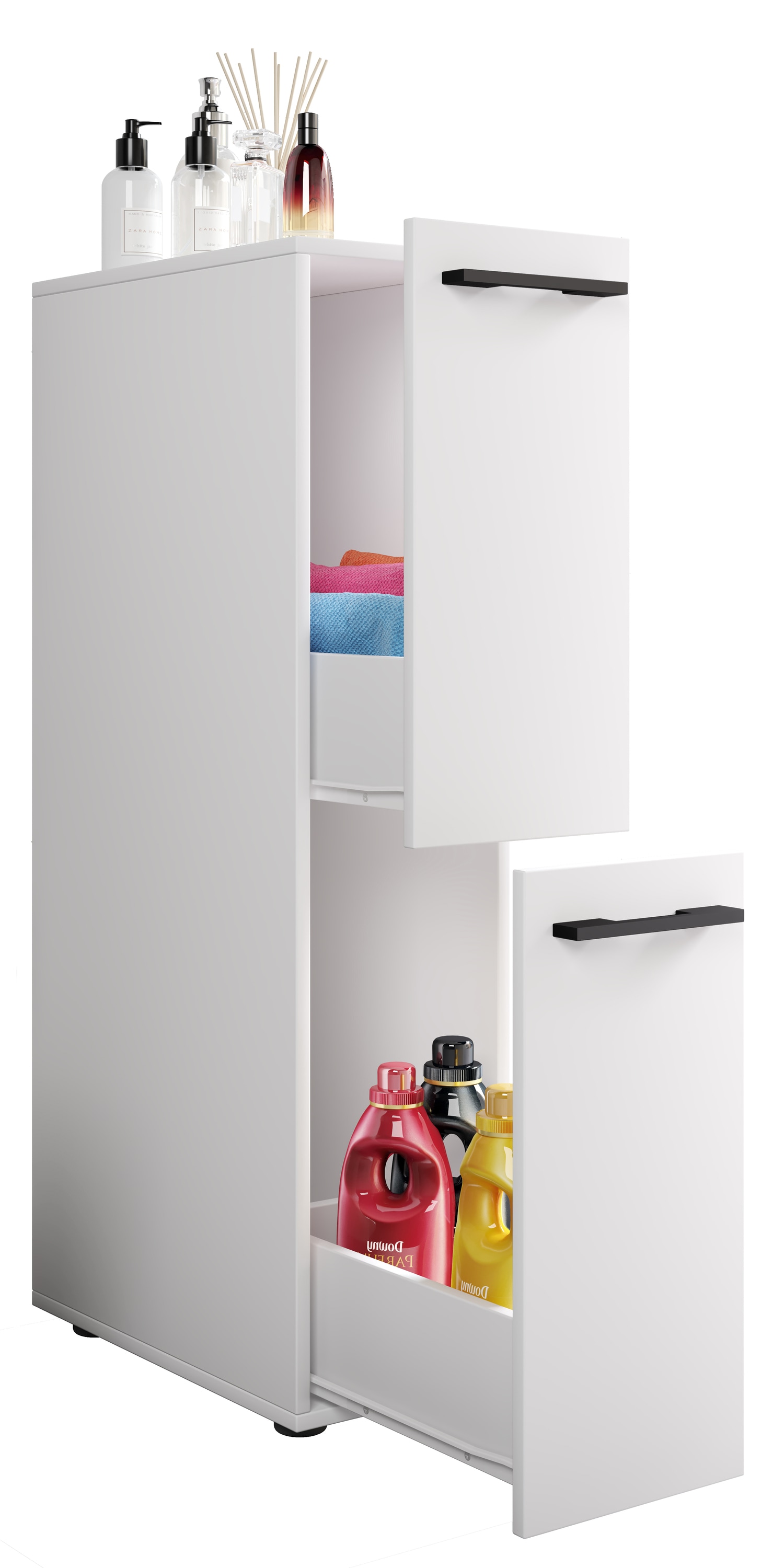 VCM Midischrank »Holz Badmöbel Nischenschrank Schublade Sadilo L« 1 Stk. tlg.