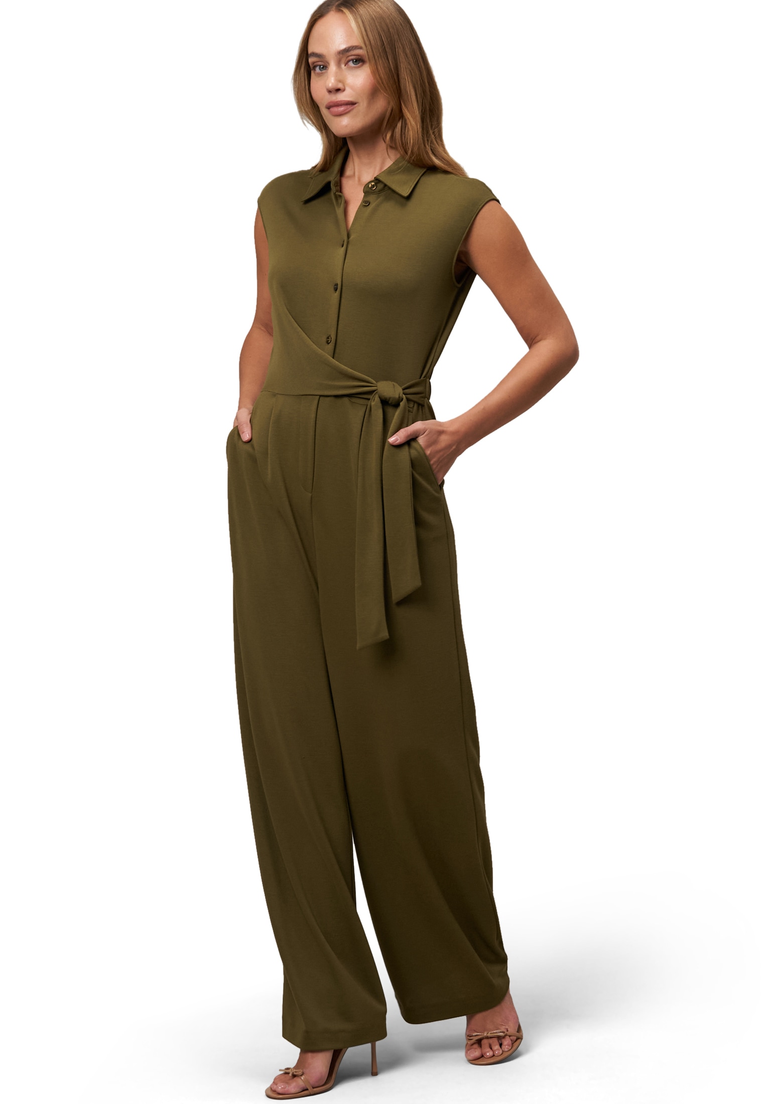 Zero Jumpsuit »Jersey-Jumpsuit mit Knopfleiste«