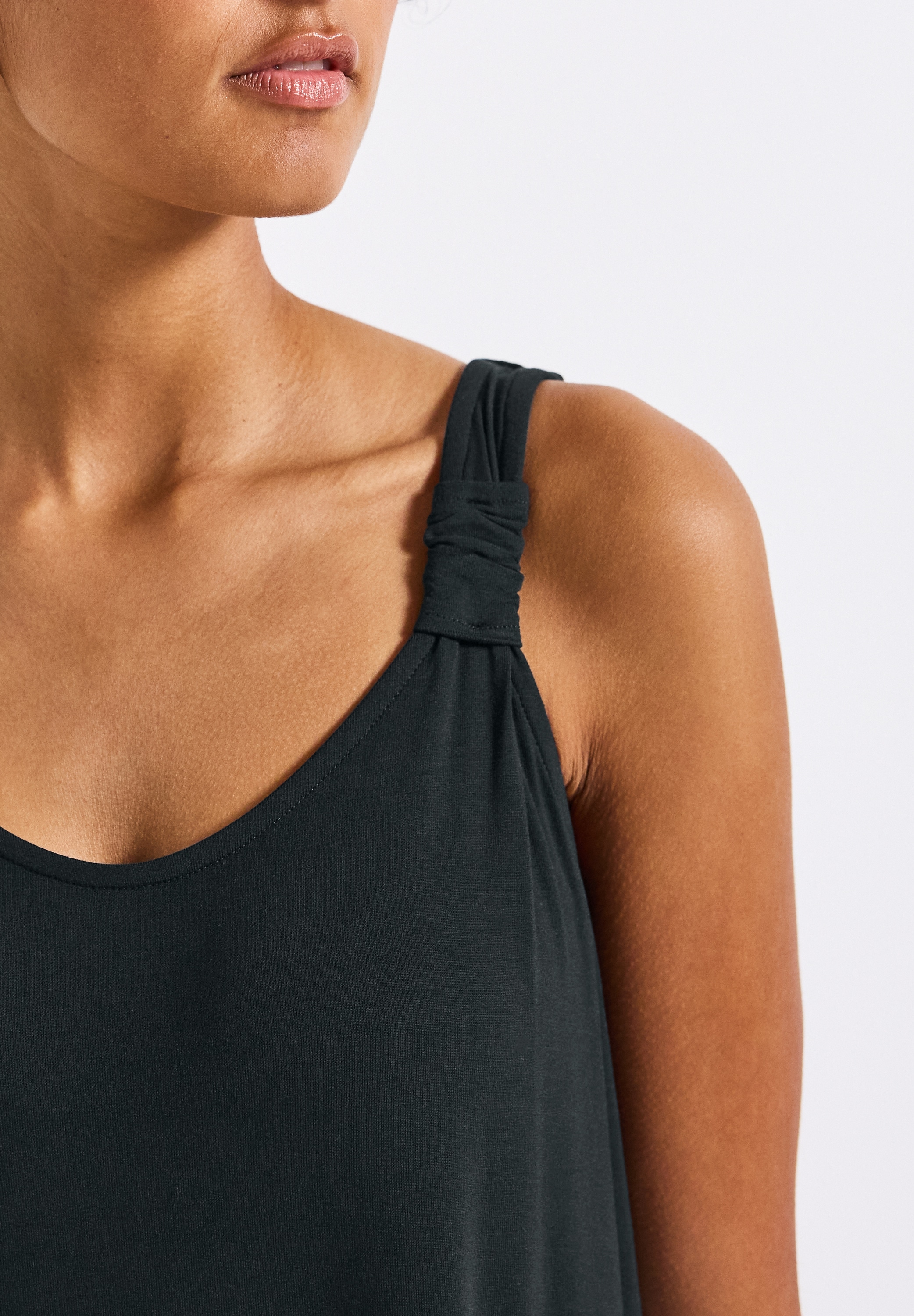 STREET ONE Shirtkleid, mit Knotendetail, ärmellos