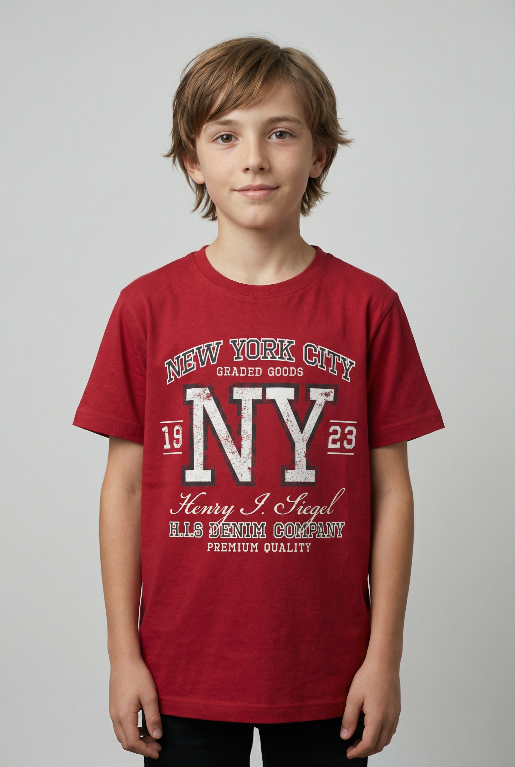 H.I.S T-Shirt »2er Pack T-Shirts HIS-Logo« Packung, 2,  modischer Stil, Kurzarm, mit Logodruck, aus Baumwolle, für Jungen