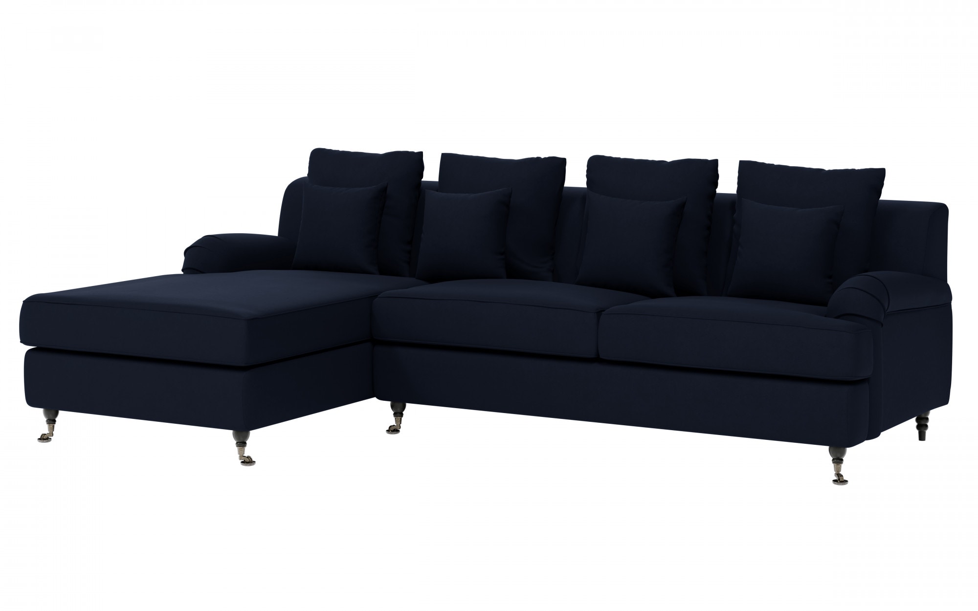 Guido Maria Kretschmer Home&Living Ecksofa »NORIN L-Form«, zwei Fußarten: vorne - Rollen, hinten - Holzfüße
