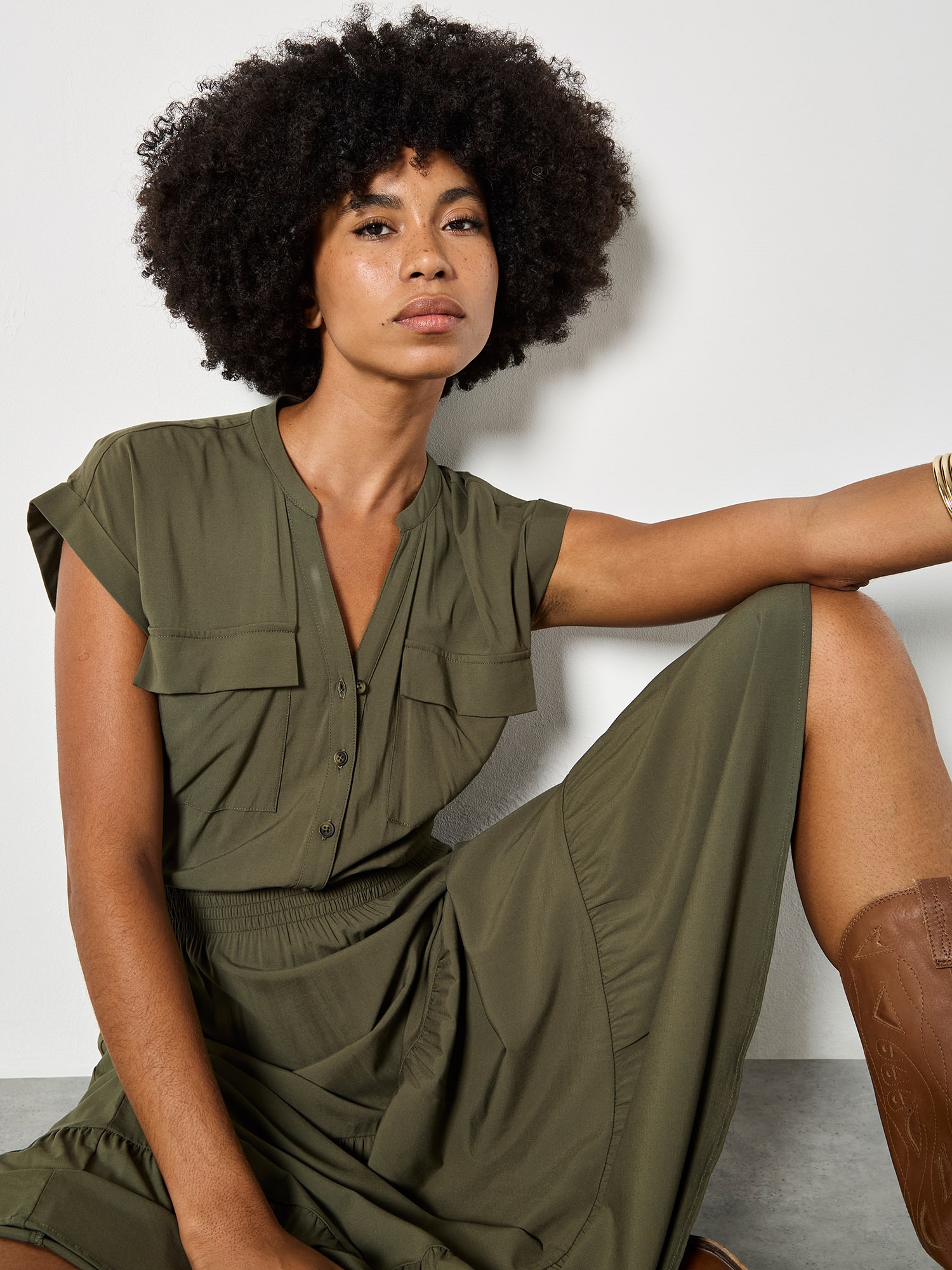 Apricot Midikleid »Midikleid« mit Stufen