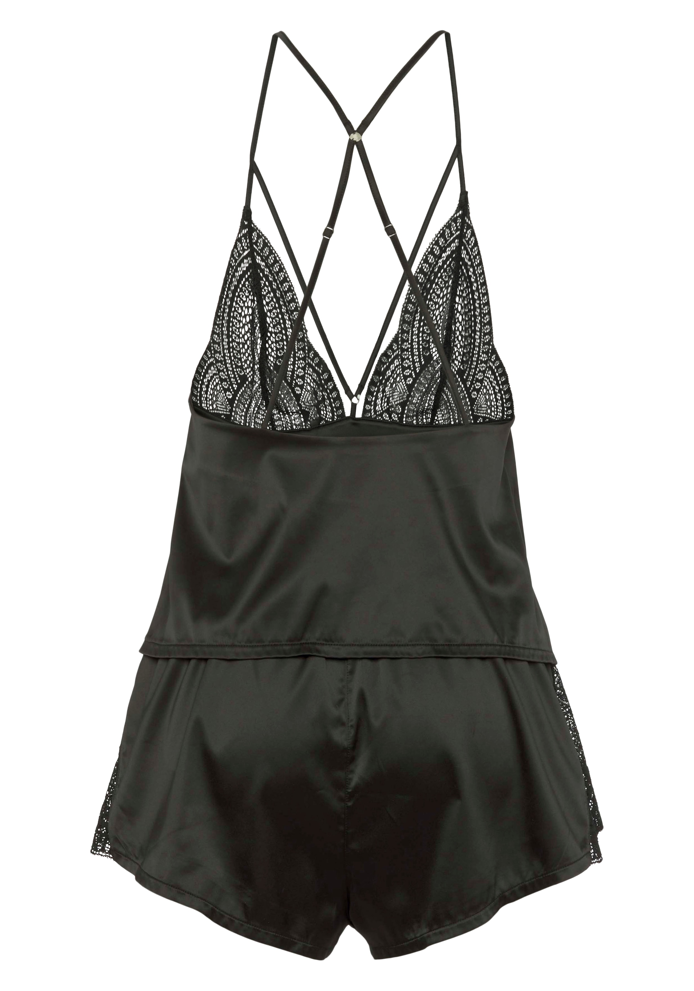 Vivance Dreams Pyjama, (2 tlg.), mit Spitzeneinsätzen