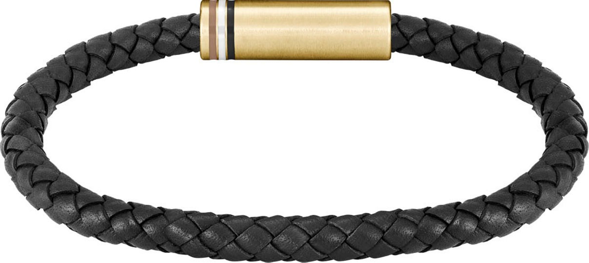 BOSS Lederarmband »ARES SINGLE, 1580623, 1580624«, mit Emaille