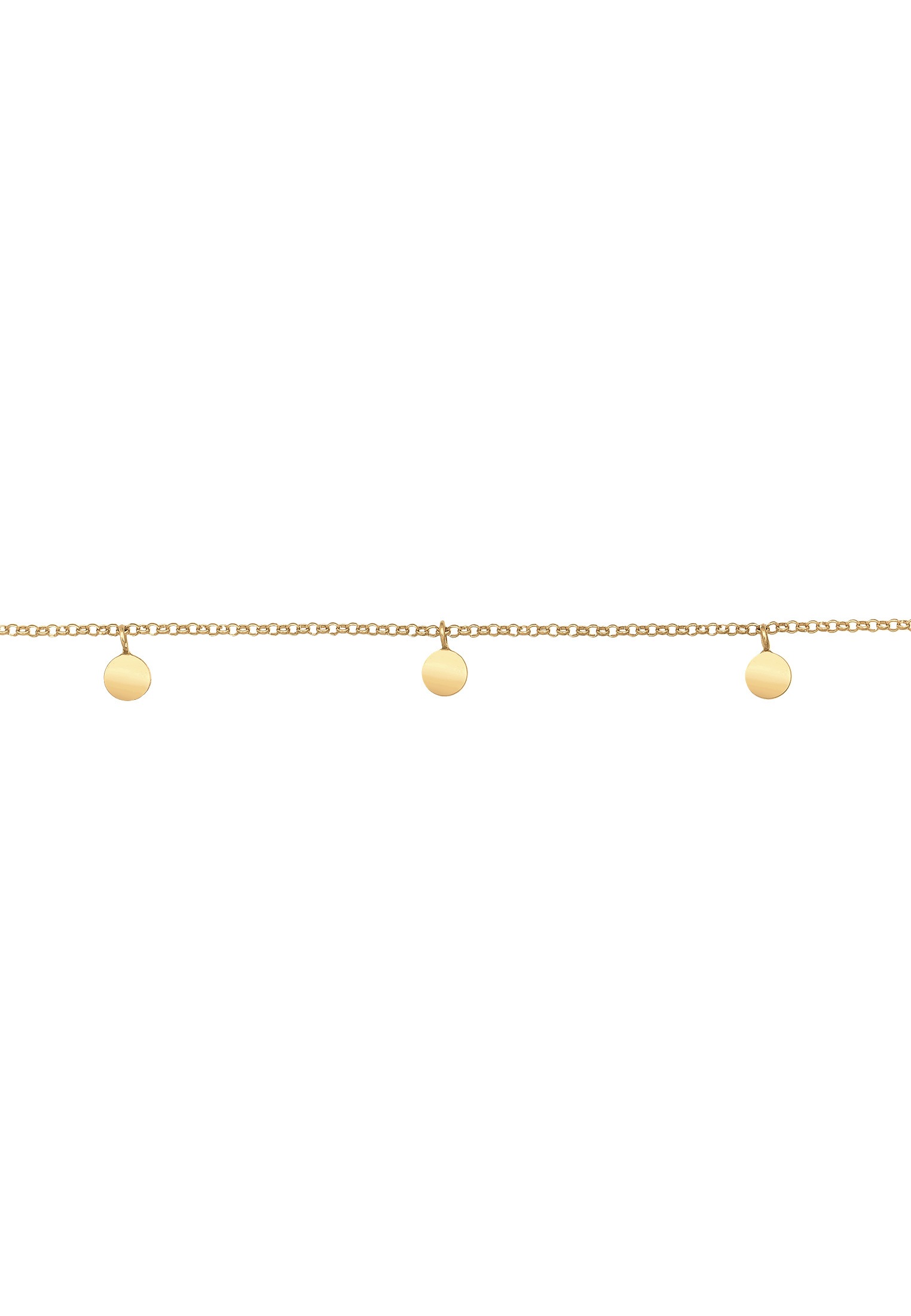 Elli Choker »Halskette Choker Plättchen Coin Poliert 925 Silber«