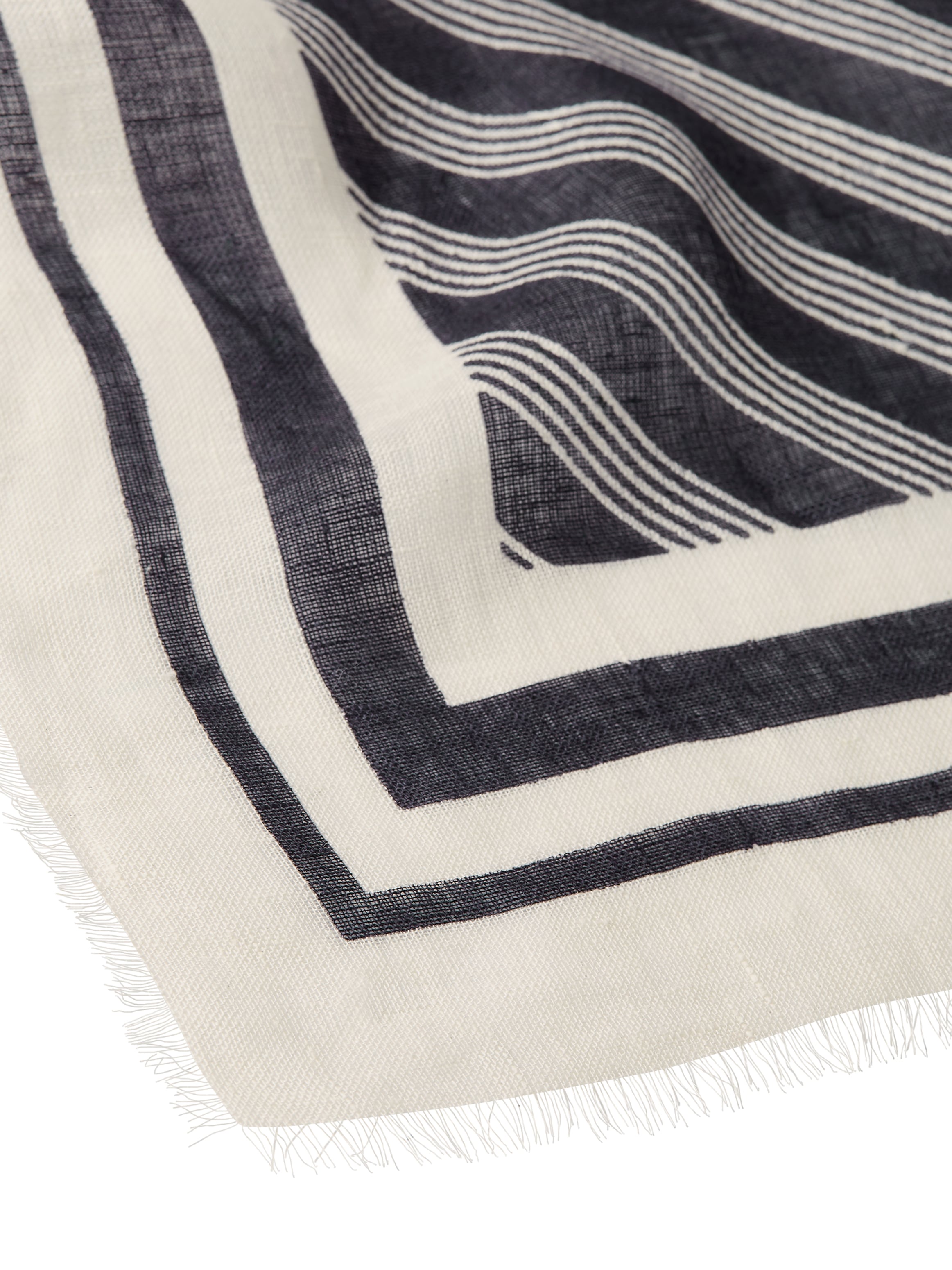 Tommy Hilfiger Halstuch »TH PREMIUM BEACH SQUARE«, Aus reinem leinen mit Streifenmuster