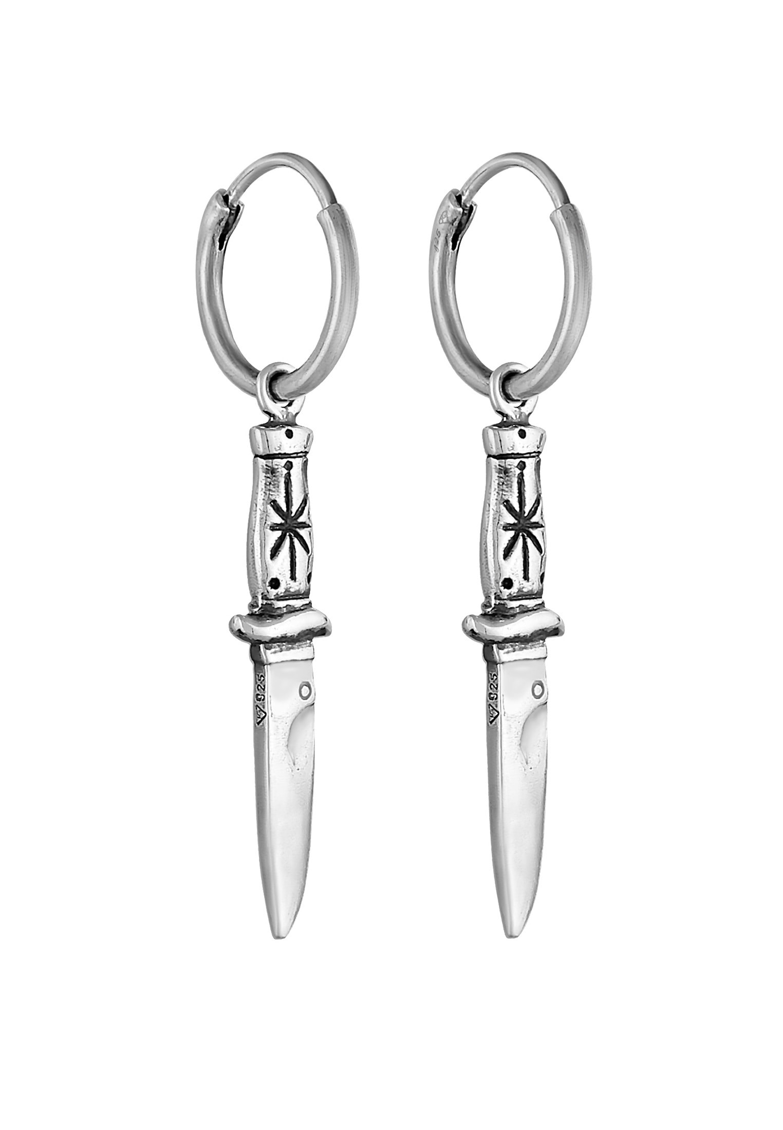 HAZE & GLORY Paar Creolen »Ohrringe Creolen - The Knife 925 Silber«