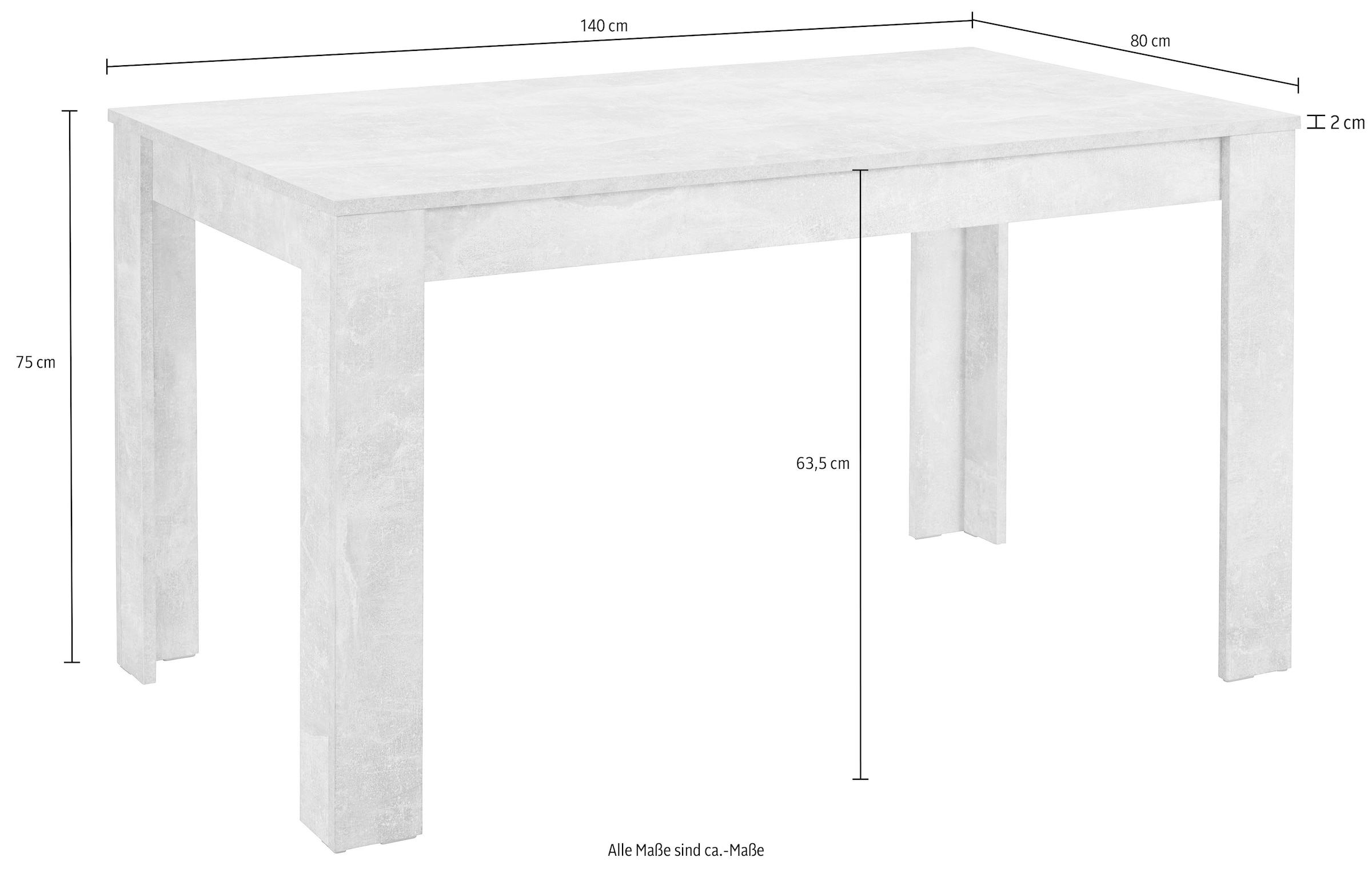 Home affaire Esstisch »Nitro«, Breite 140 cm
