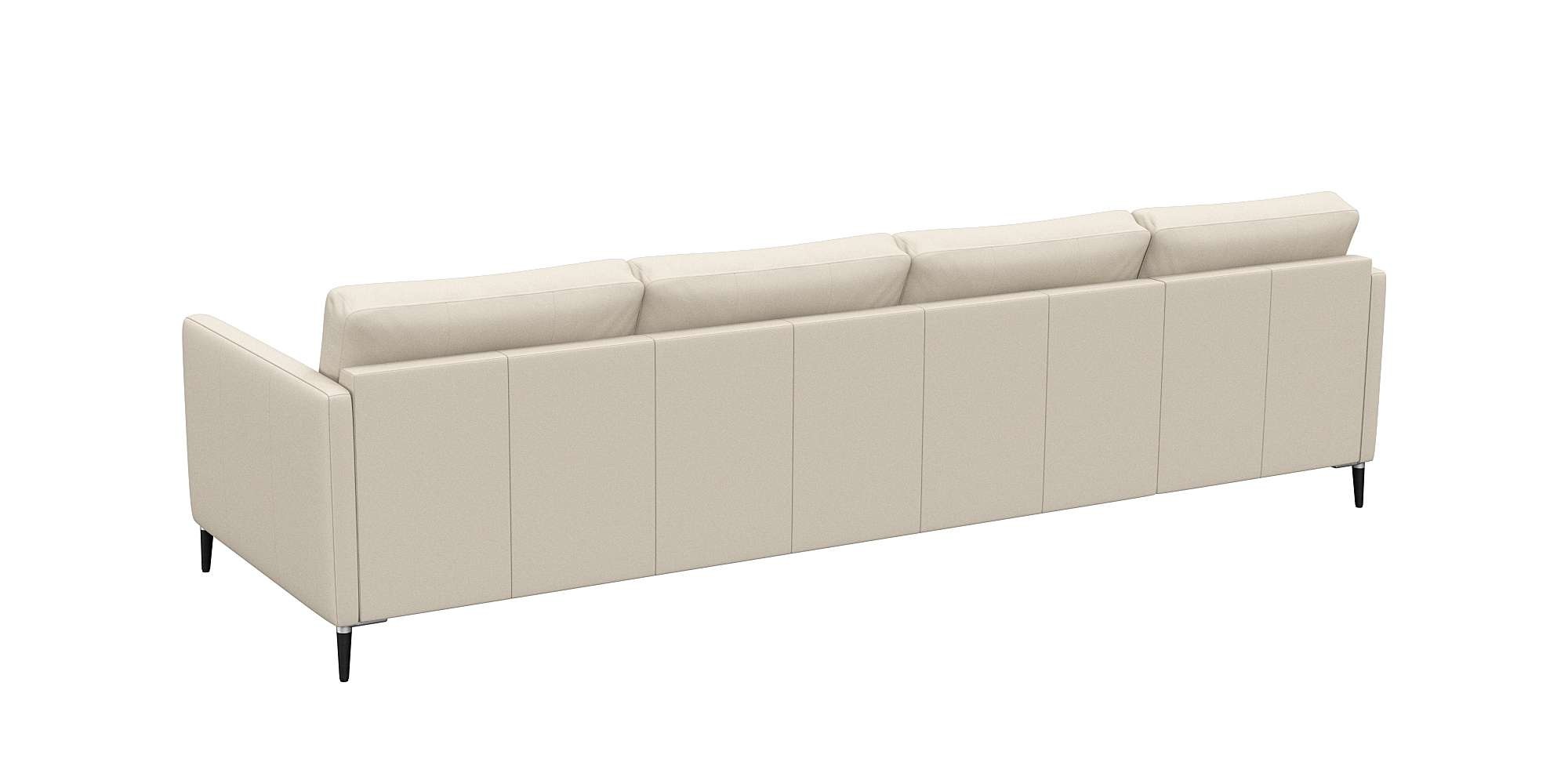 FLEXLUX Ecksofa »Fiore, L-Form«, schmale Armlehnen, Kaltschaum, Füße Alu+schwarz