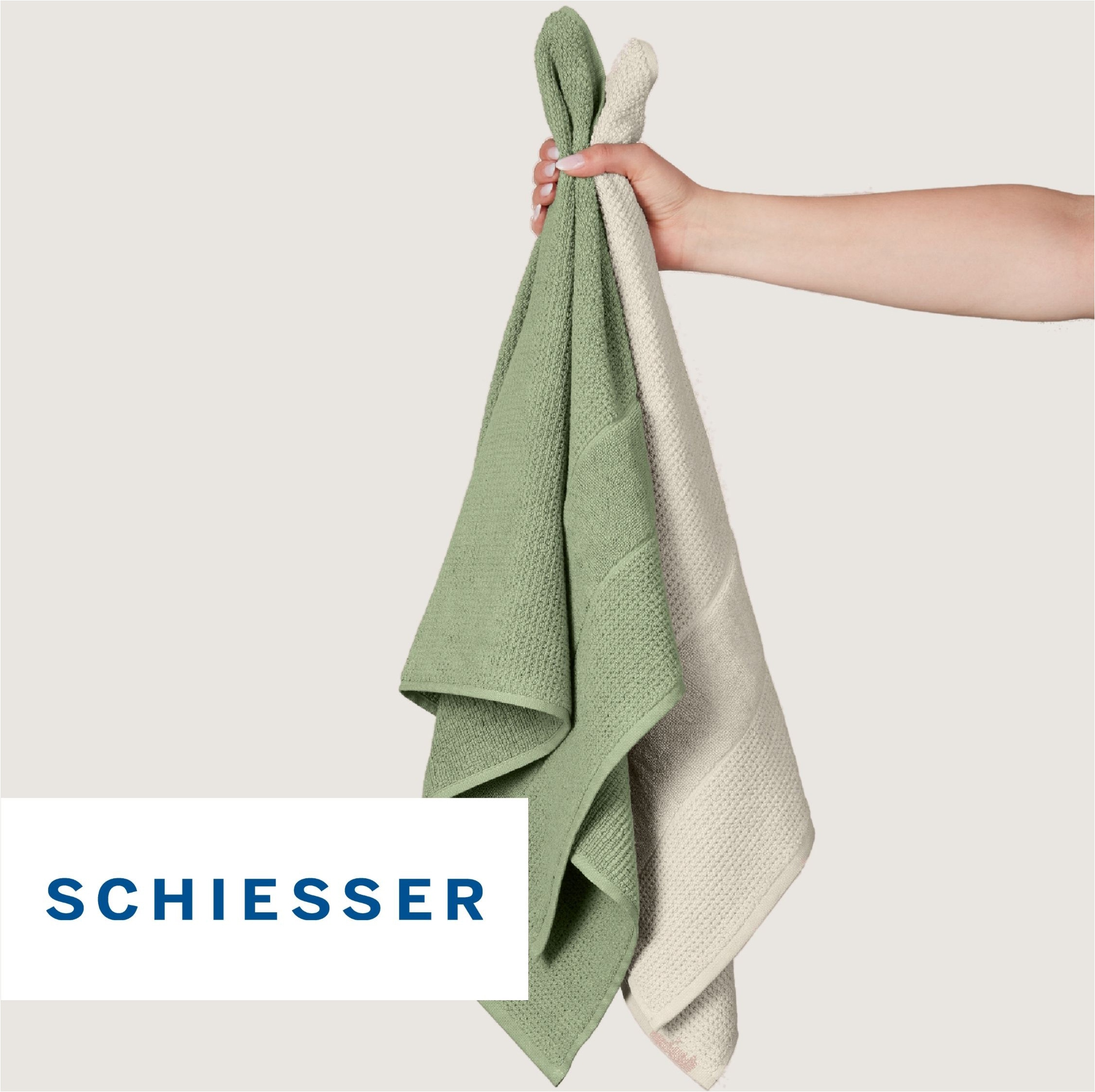 Schiesser Duschtücher »Turin aus 100% Baumwolle in dezenter Reiskornoptik« OEKO-TEX® MADE IN GREEN