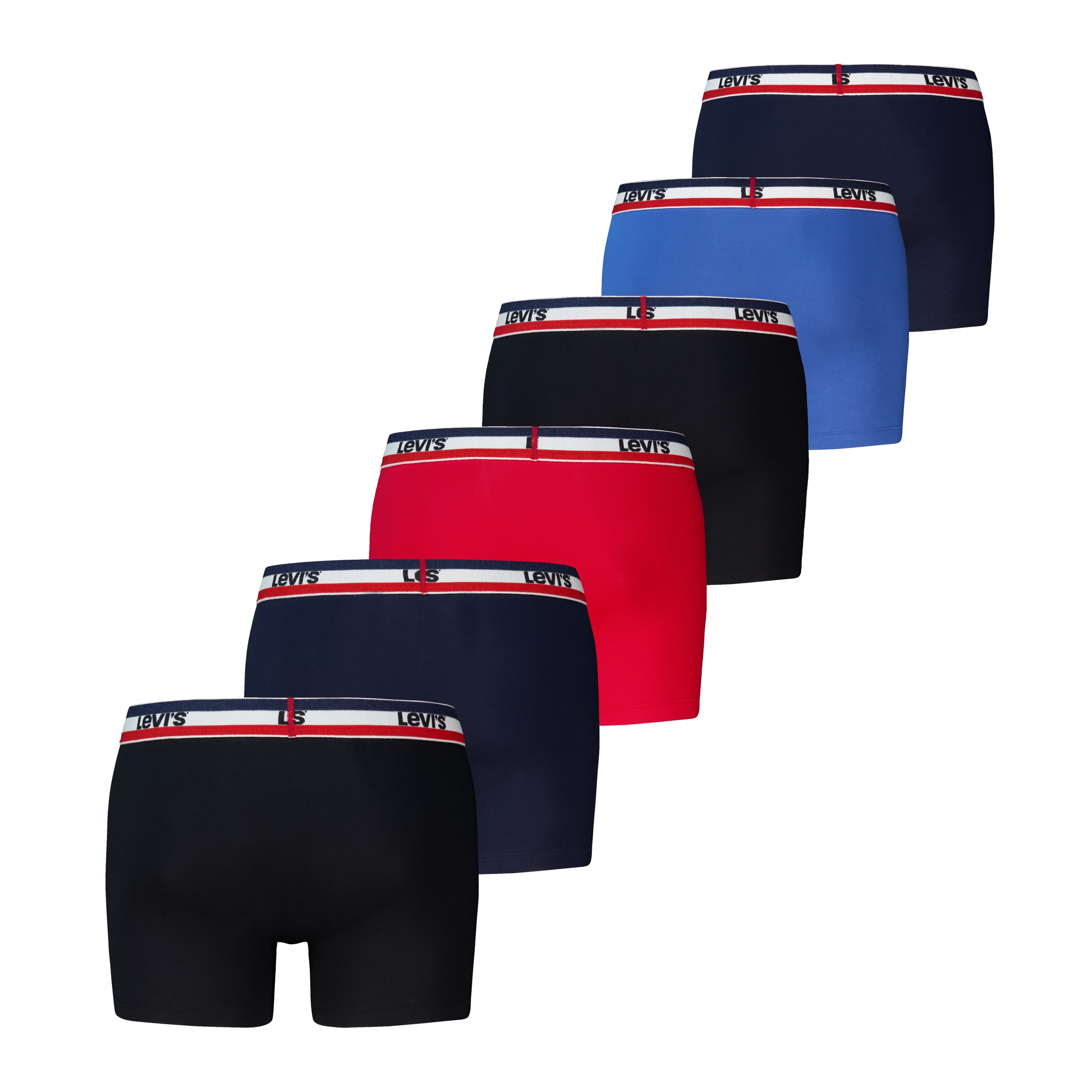 Levi's® Boxershorts »LEVIS MEN REPEAT SPW LOGO BOXER BRIEF 6P« 6er Pack, 