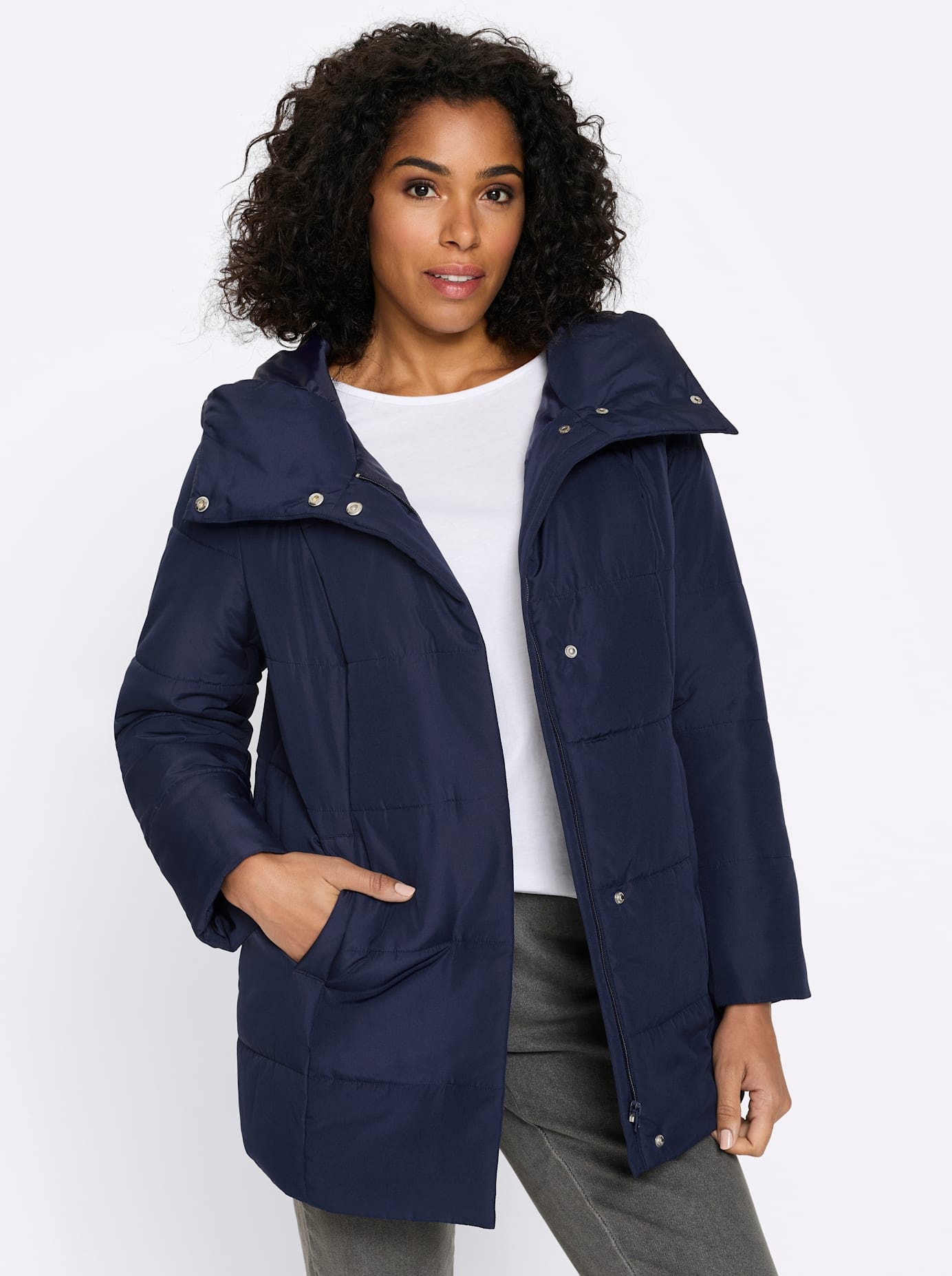Classic Basics Steppjacke mit Kapuze