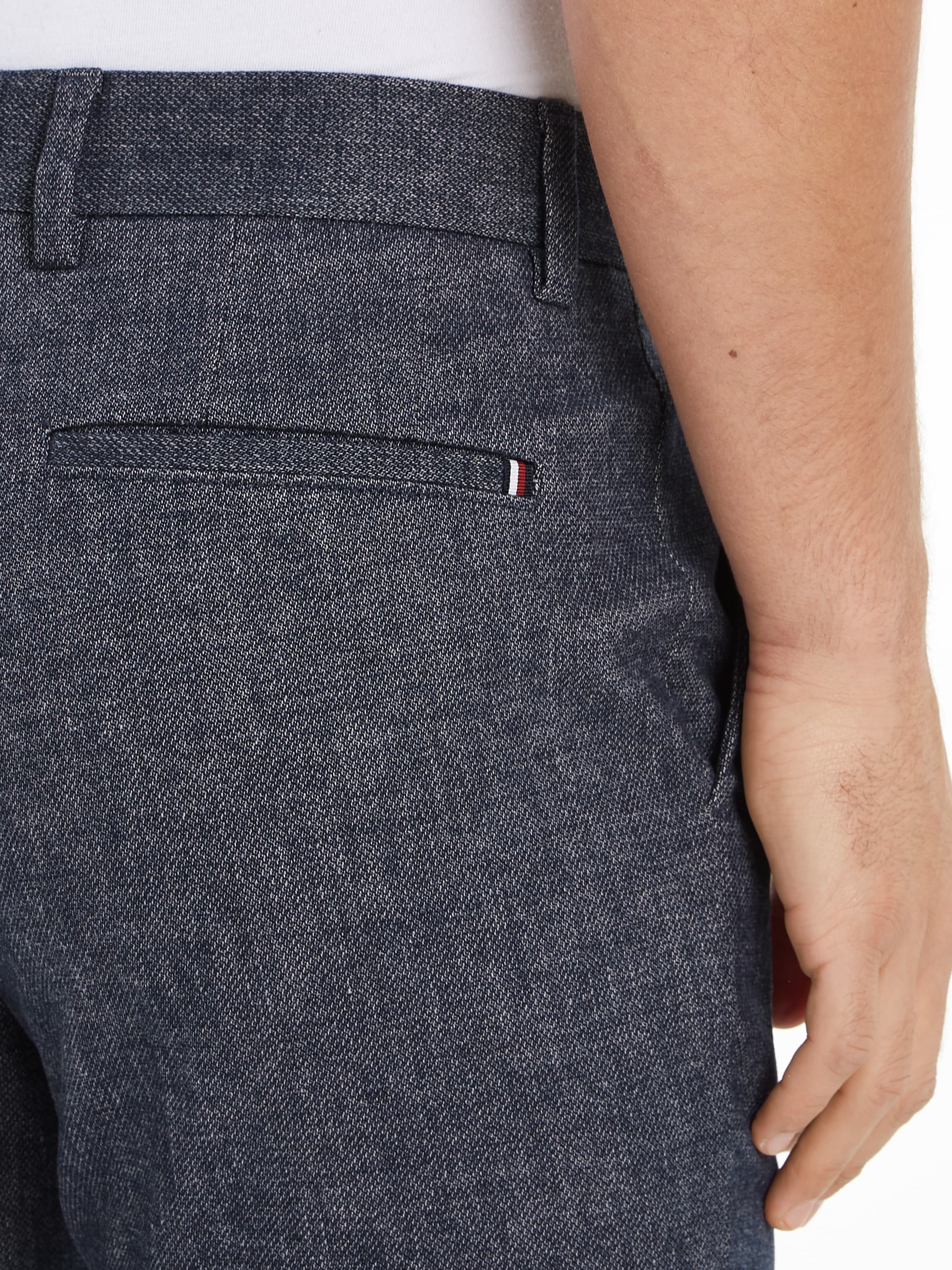Tommy Hilfiger 5-Pocket-Hose »DC DENTON BRUSHED MARL«, meliertes Design, mit Bügelfalten
