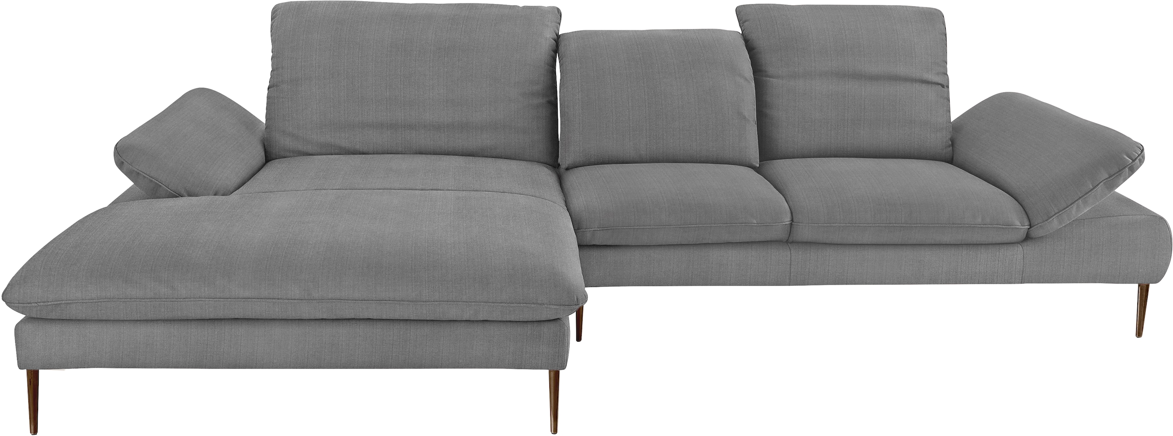 W.SCHILLIG Ecksofa »enjoy&MORE, Designsofa, bequem, elegant und zeitlos, L-Form« Sitztiefenverstellung, Füße bronze pulverbeschichtet, Breite 340 cm
