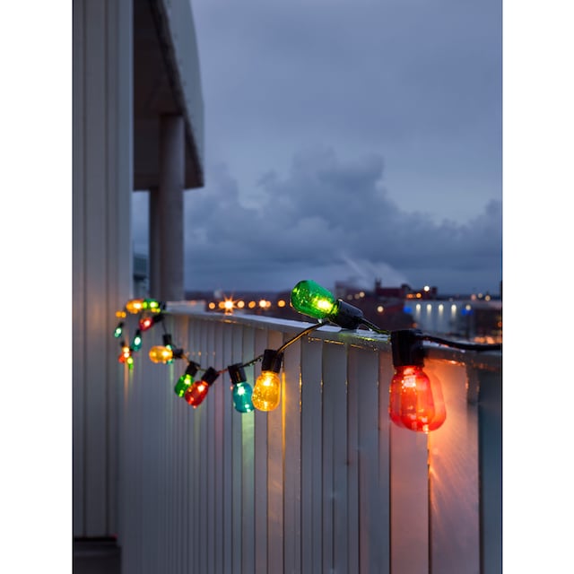 KONSTSMIDE LED-Lichterkette »Weihnachtsdeko aussen«, 20 St.-flammig, LED  Biergartenkette, bunt, 20 bunte Birnen / 40 warm weiße Dioden online bei  OTTO
