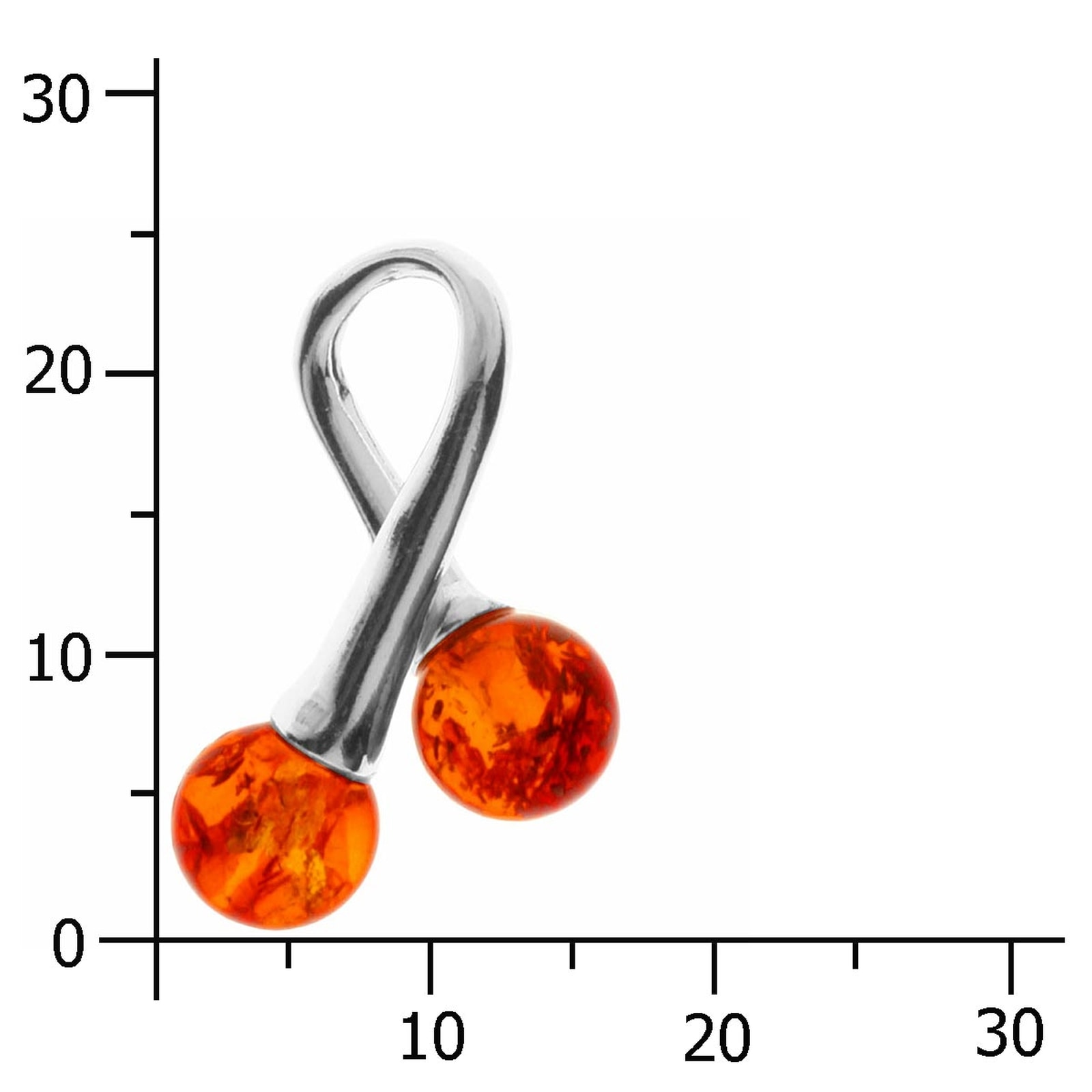 OSTSEE-SCHMUCK Kettenanhänger »- Doppelkelch - Silber 925/000 - Bernstein«