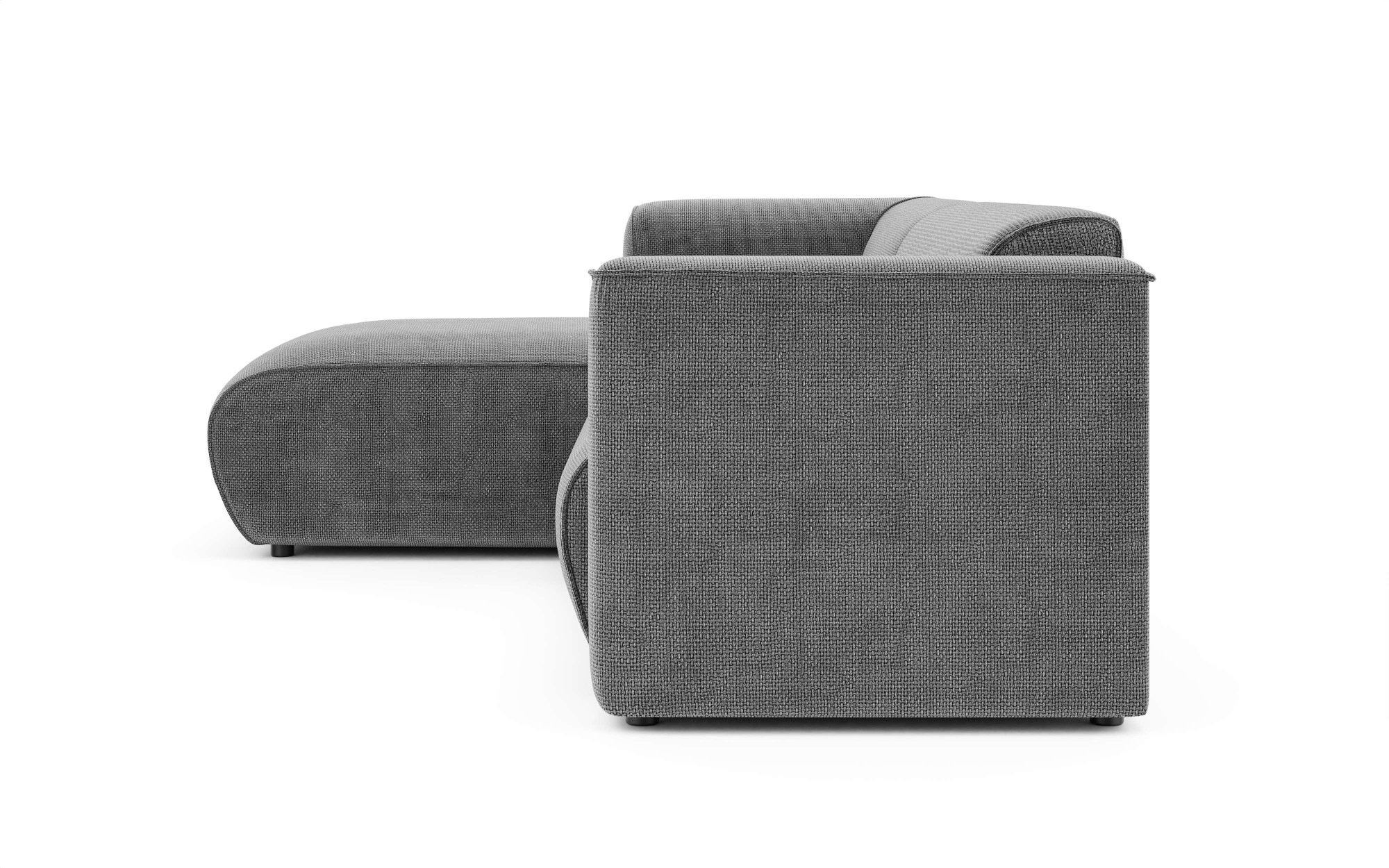 INOSIGN Ecksofa »MERID L-Form (257 cm), zeitlos & stilvolles Design,«, Aufwendig gepolstert, in Cord, Chenille und Struktur