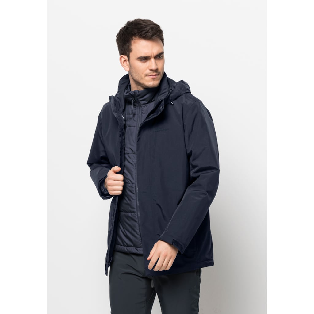 Jack Wolfskin 3-in-1-Funktionsjacke »BERGLAND 3IN1 JKT M«, mit Kapuze