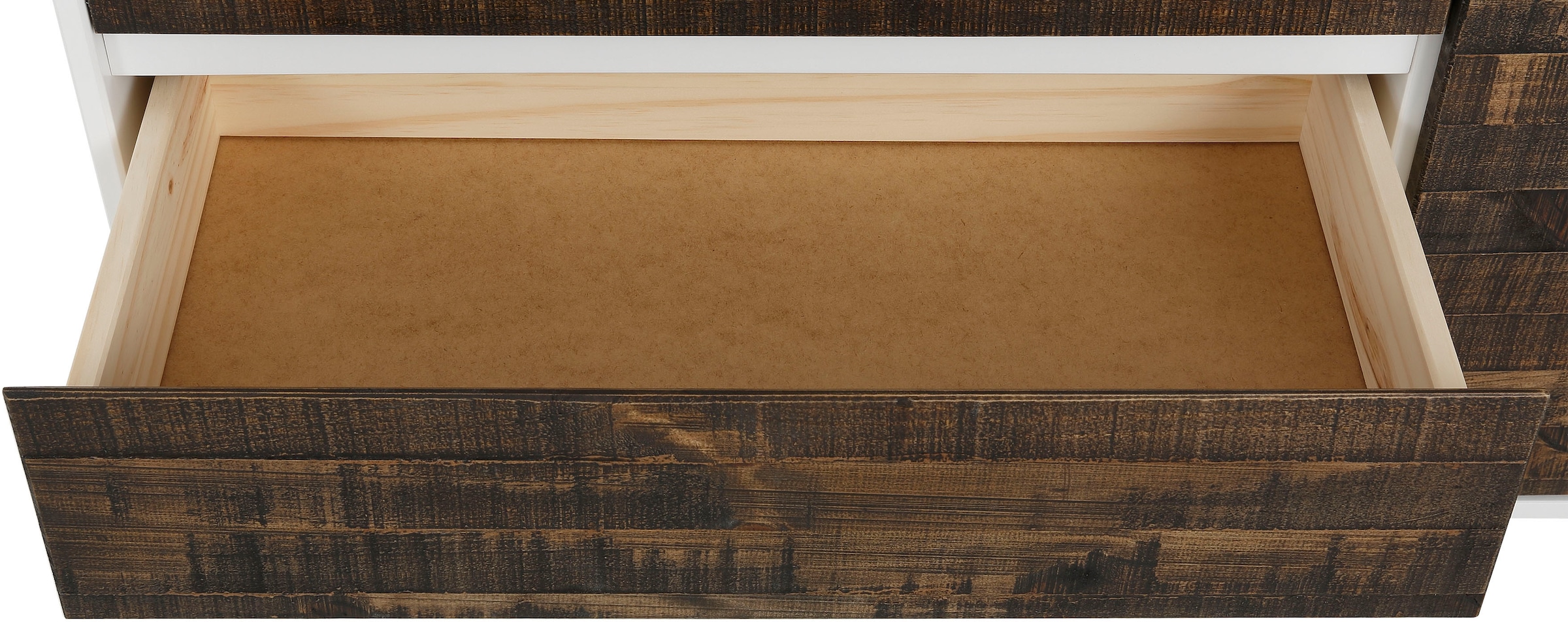 Home affaire Sideboard »Morgan«, aus massivem Kiefernholz, mit eingefrästen Griffmulden, Breite 165 cm