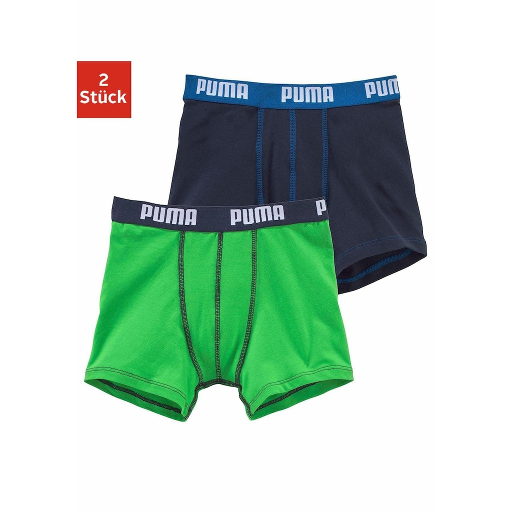 PUMA Boxer, (Packung, 2 St.), aus elastischer Baumwolle für Jungen