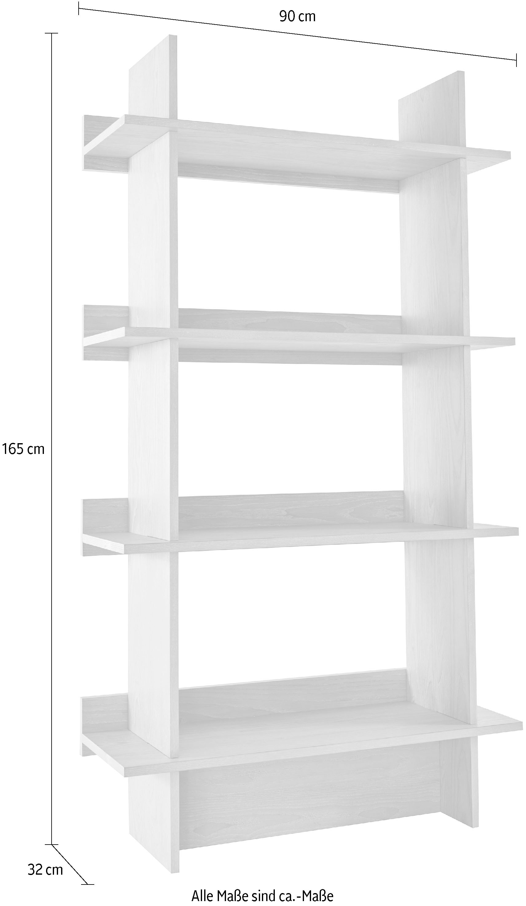 OTTO home Sideboard »Rovuma, TOPSELLER!, OTTOs Choice« Kommode, FSC-zertifizierter Holzwerkstoff, lackiert, 1 Stk. tlg. massive Eschenholz Oberfläche, stabil, Wandmontage, Höhe 165 cm