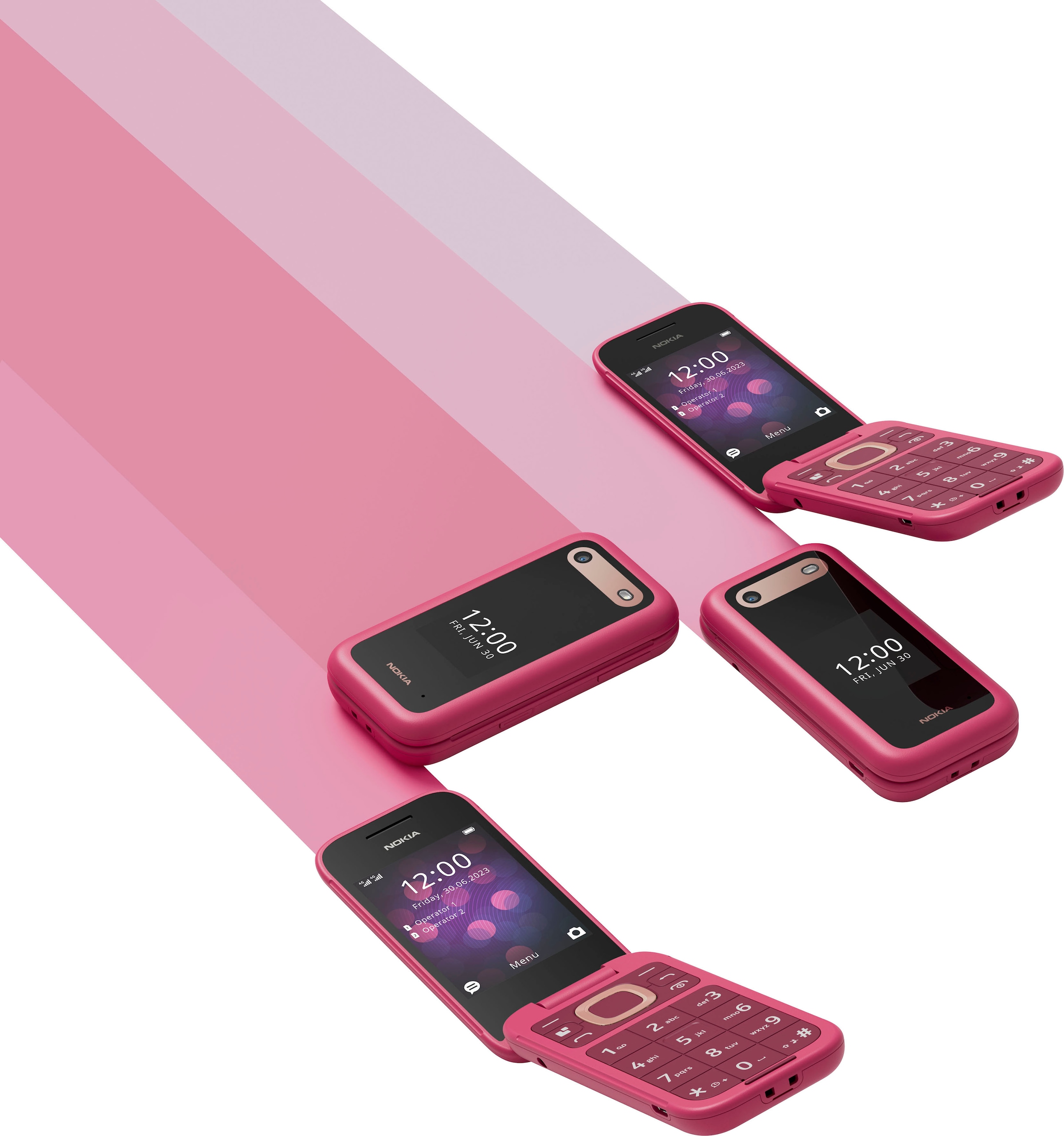 Nokia Klapphandy »2660 Flip«, rosa, 7,11 cm/2,8 Zoll, 0,13 GB Speicherplatz, 0,3 MP Kamera