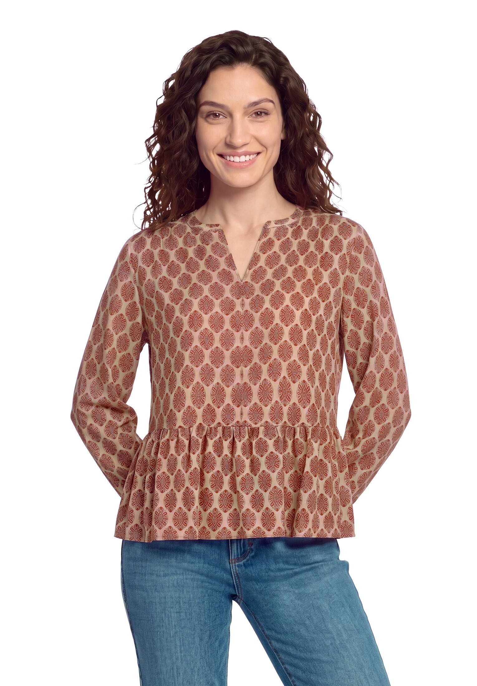 Cartoon Klassische Bluse »Casual-Bluse mit Raffung«