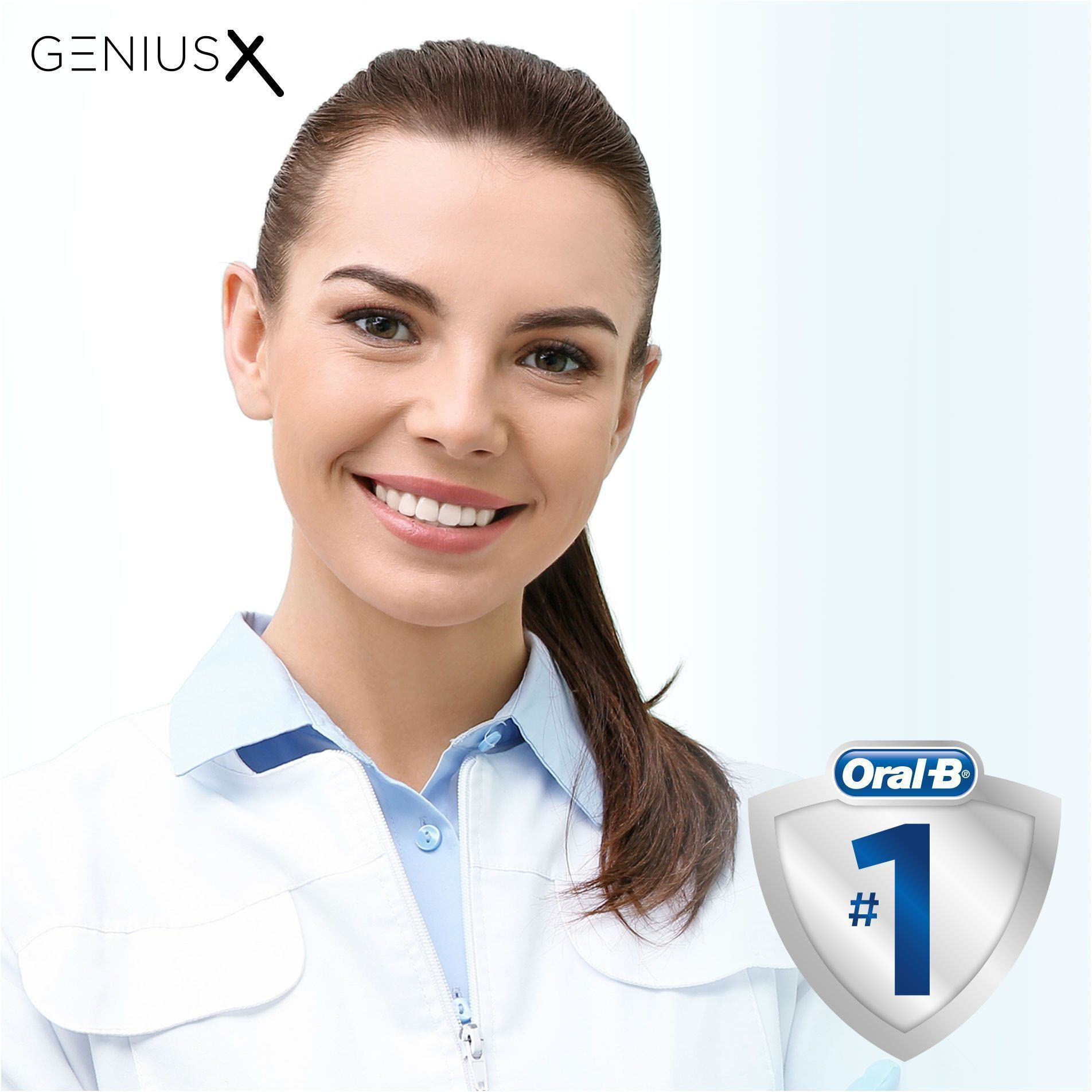 Oral-B Elektrische Zahnbürste »Genius X«, mit KI & Putztechnikerkennung, visuelle Andruckkontrolle, 6 Putzmodi