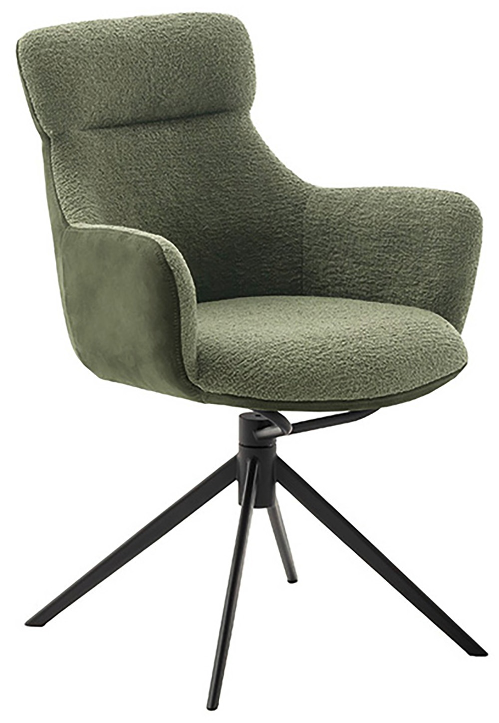 MCA furniture Esszimmerstuhl »PELION«, Feingewebe, (2er-Set), drehbar 360°, Dreh- & Schwingfunktion, Sitzhöhe ca. 50 cm