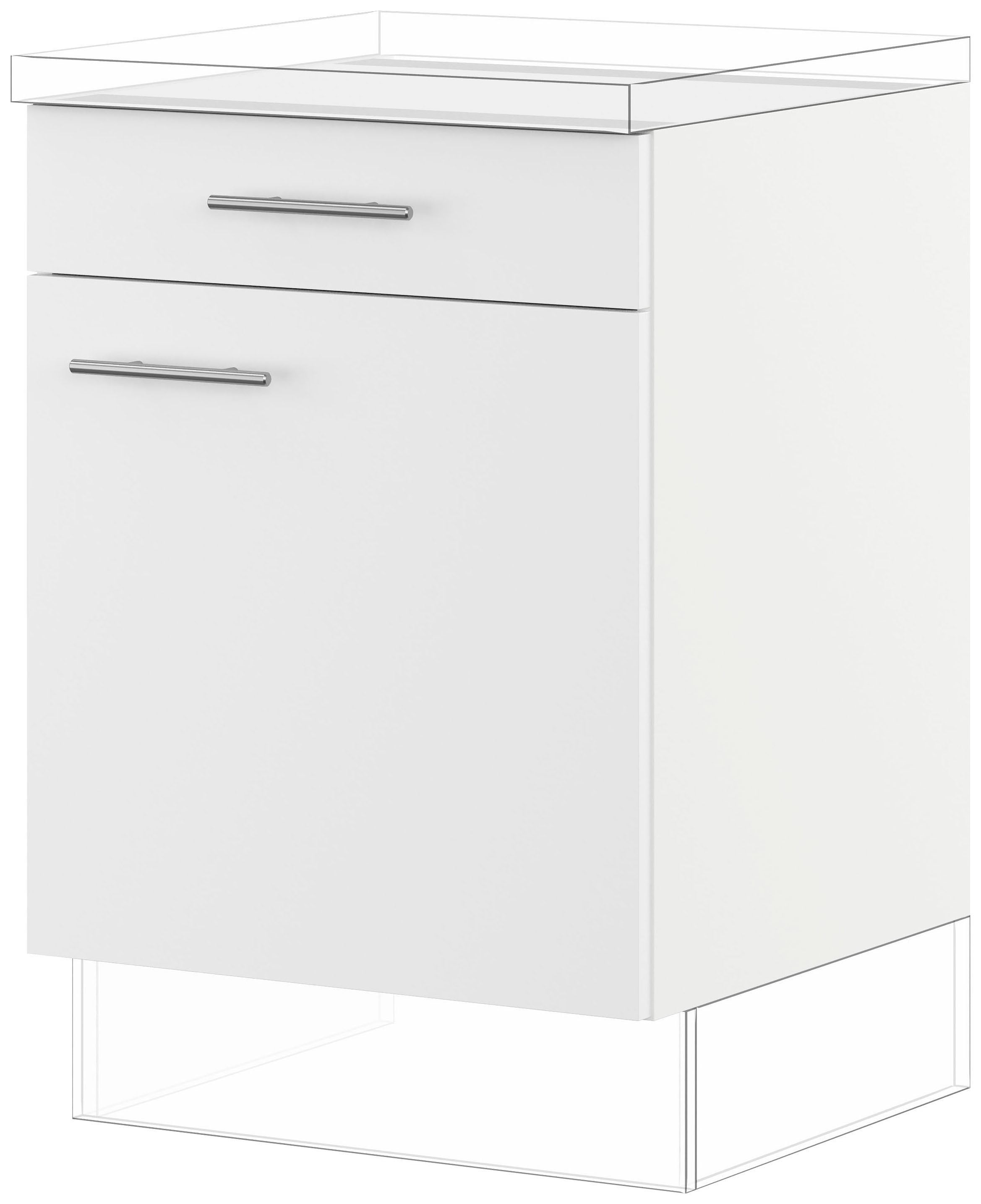 IMPULS KÜCHEN Unterschrank ""Valencia & Tirana", in drei Breiten, Höhe: 72,3 cm, mit Soft-Close" vormontiert, mit Schubkasten und einem Einlegeboden
