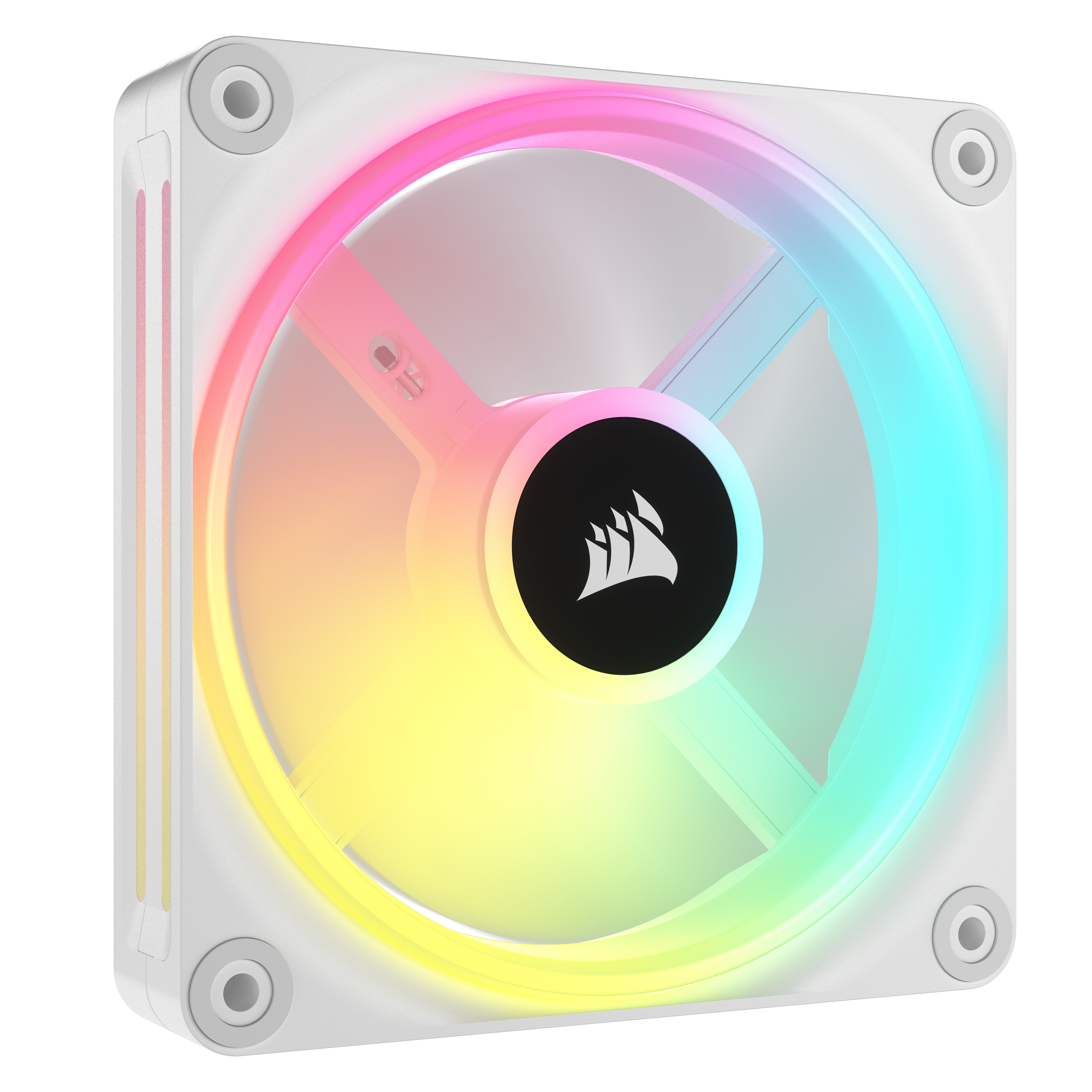 Corsair Gehäuselüfter »iCUE LINK QX120 RGB Starter-Kit – Weiß 120-mm-PWM-Lüfter«, RGB-Lüfter