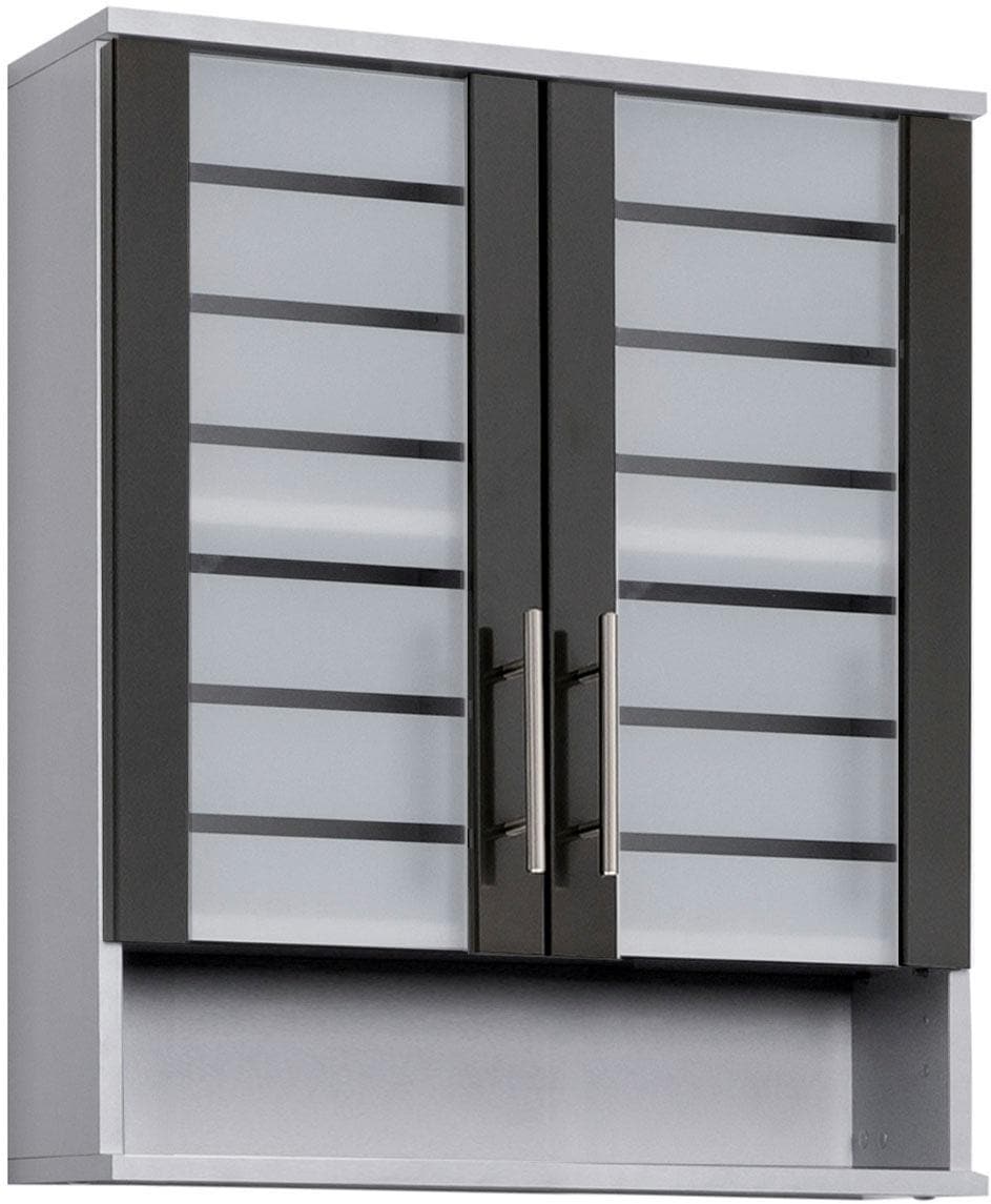 Schildmeyer Hängeschrank »Nikosia«, Breite 60 cm, mit Glastüren, hochwertige MDF-Fronten, Metallgriffe