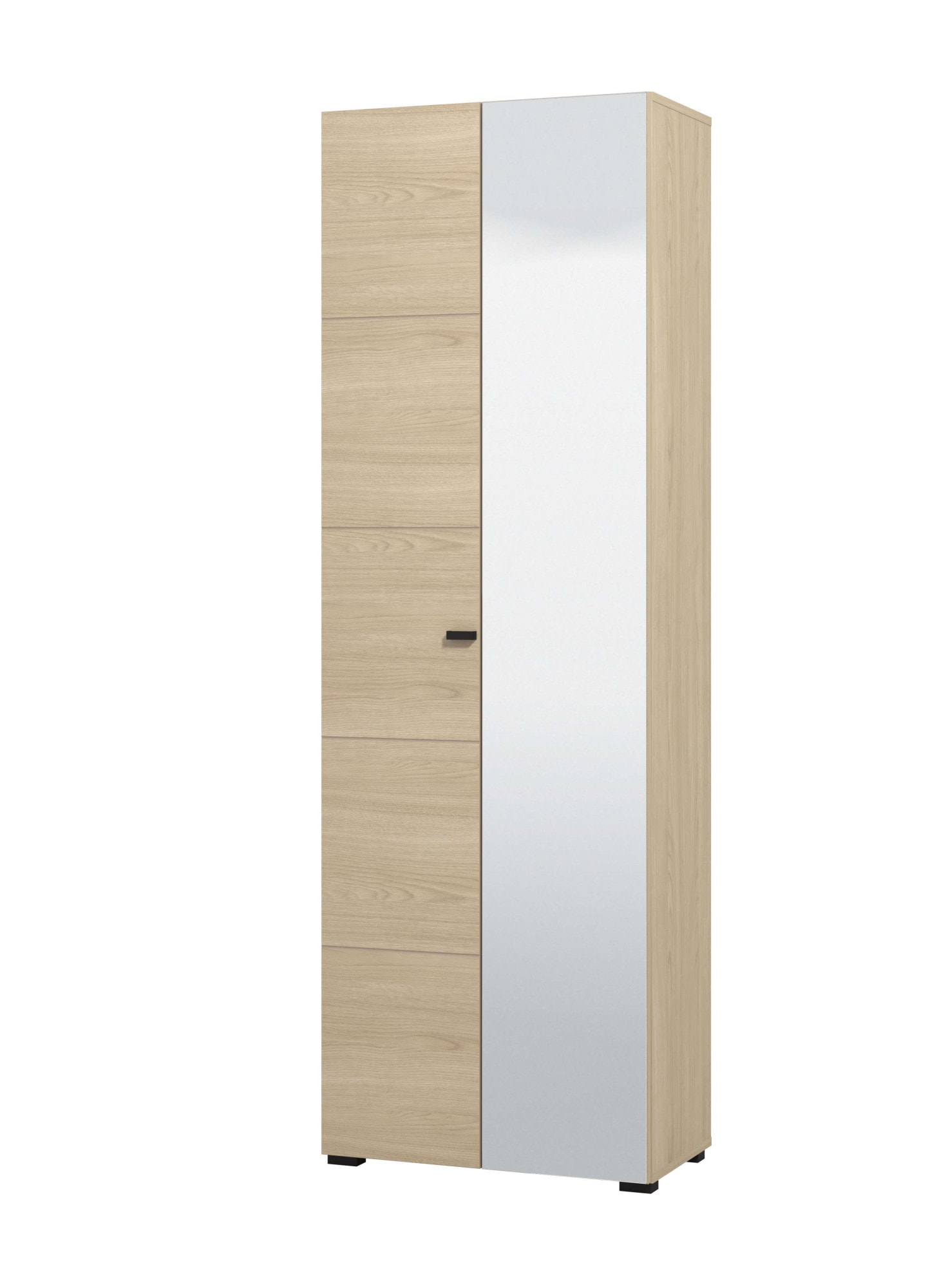 Home affaire Garderobenschrank »Rathlin, Stauraumschrank, Flurschrank, ausziehbare Kleiderstange« Spiegeltür, Gesamtbreite 64 cm, drei Regale
